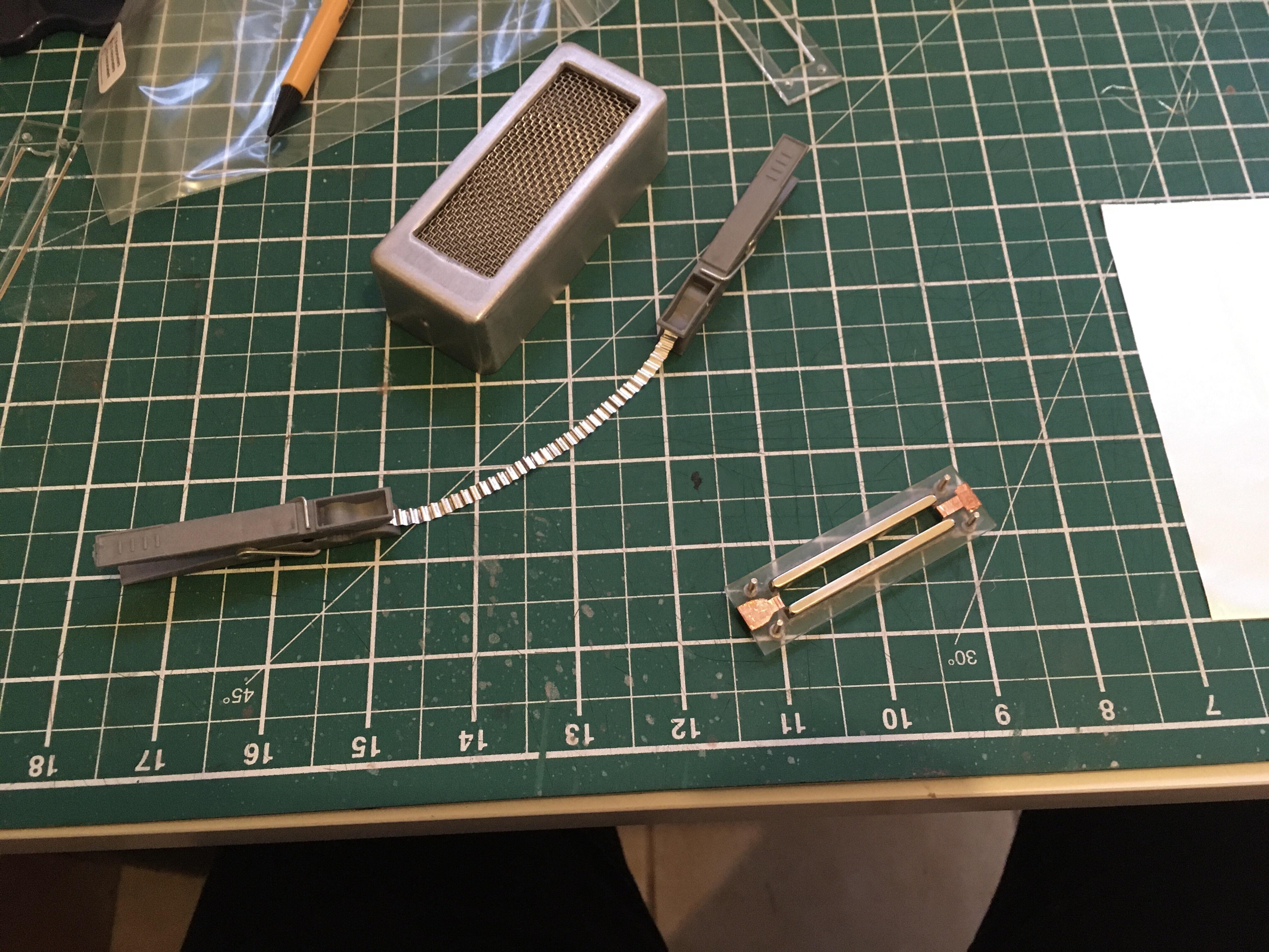 Ribbon Mic progress. Currently fitting the ribbon to the motor. This is far too delicate for my