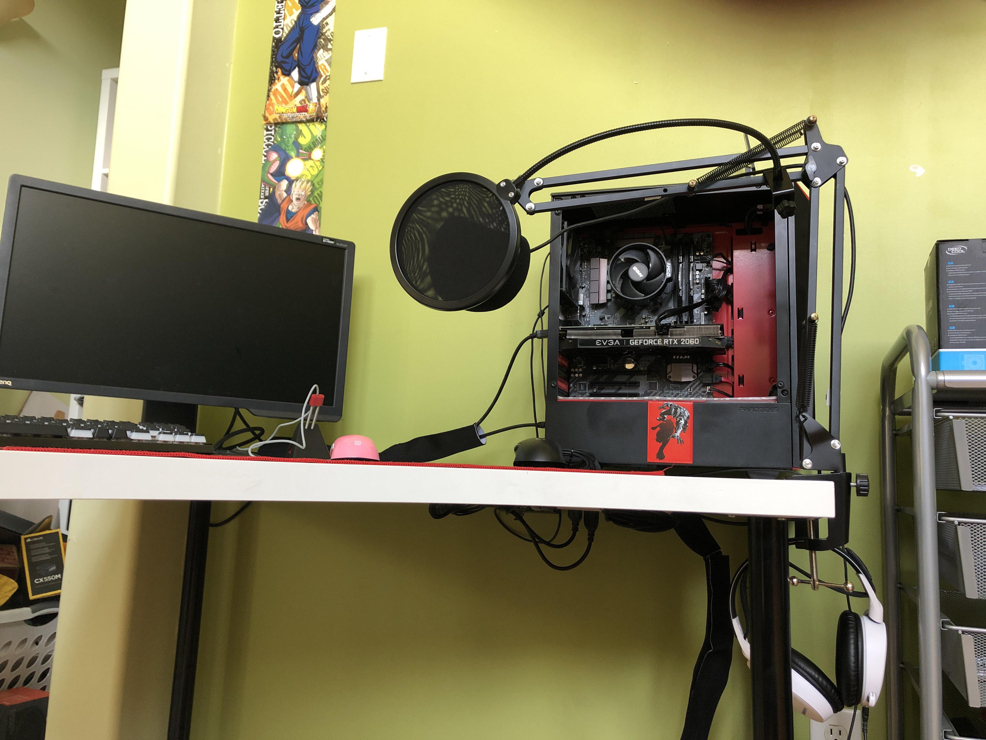 I need suggestions on how to get rid of these cables on the desk r