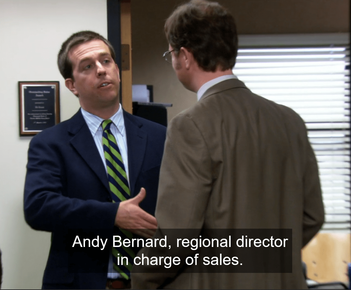 How did Andy regional director in charge of sales while having