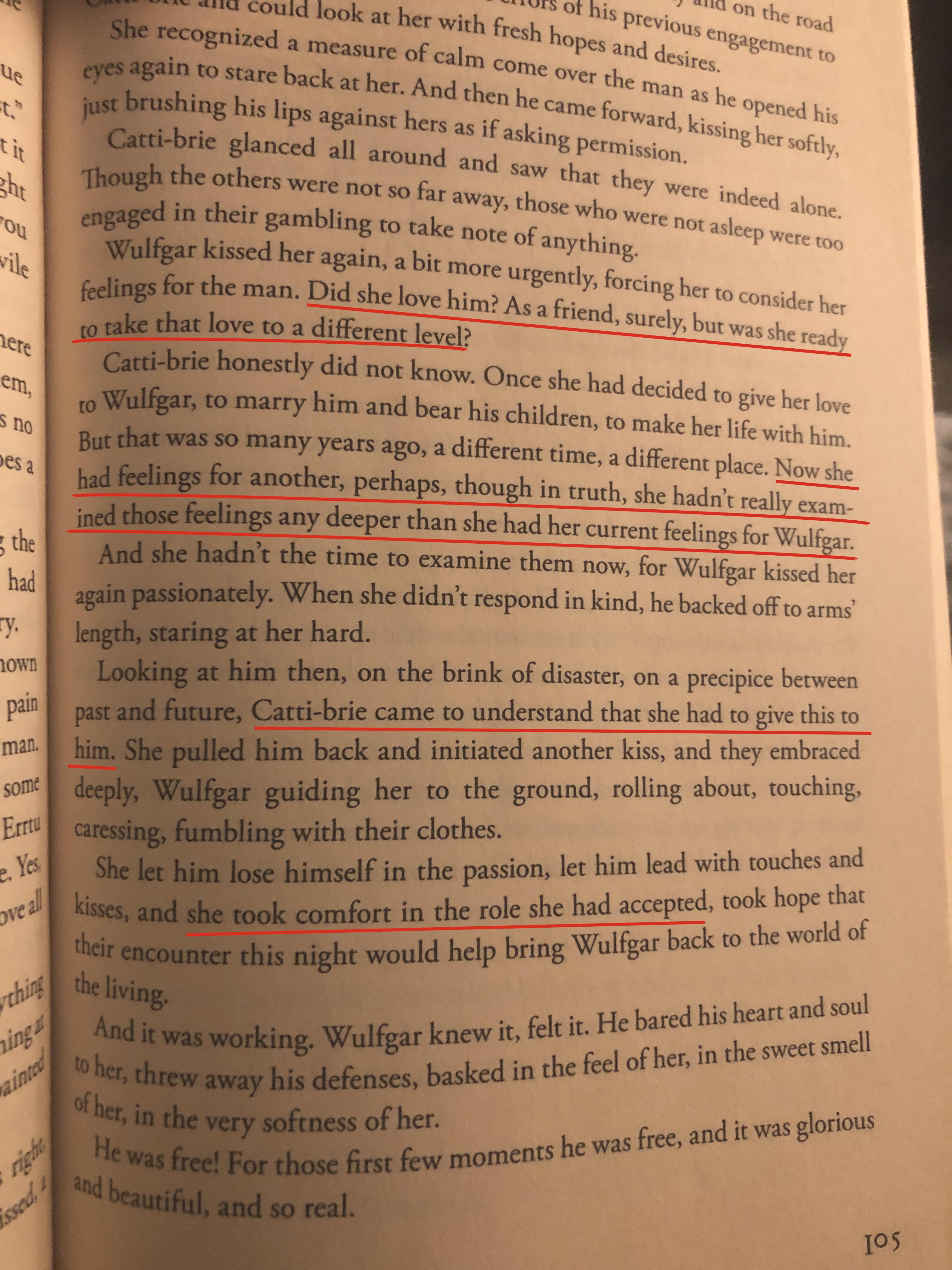 [The Silent Blade by R.A. Salvatore] She MUST have sex with her