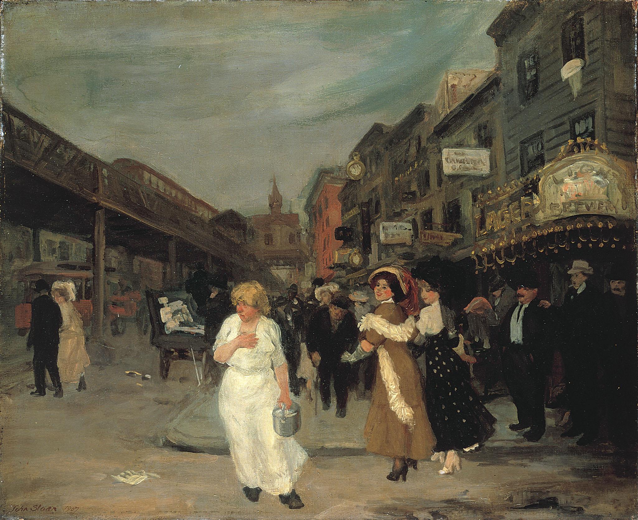 John Sloan Sixth Avenue and Thirtieth Street, New York City (1907