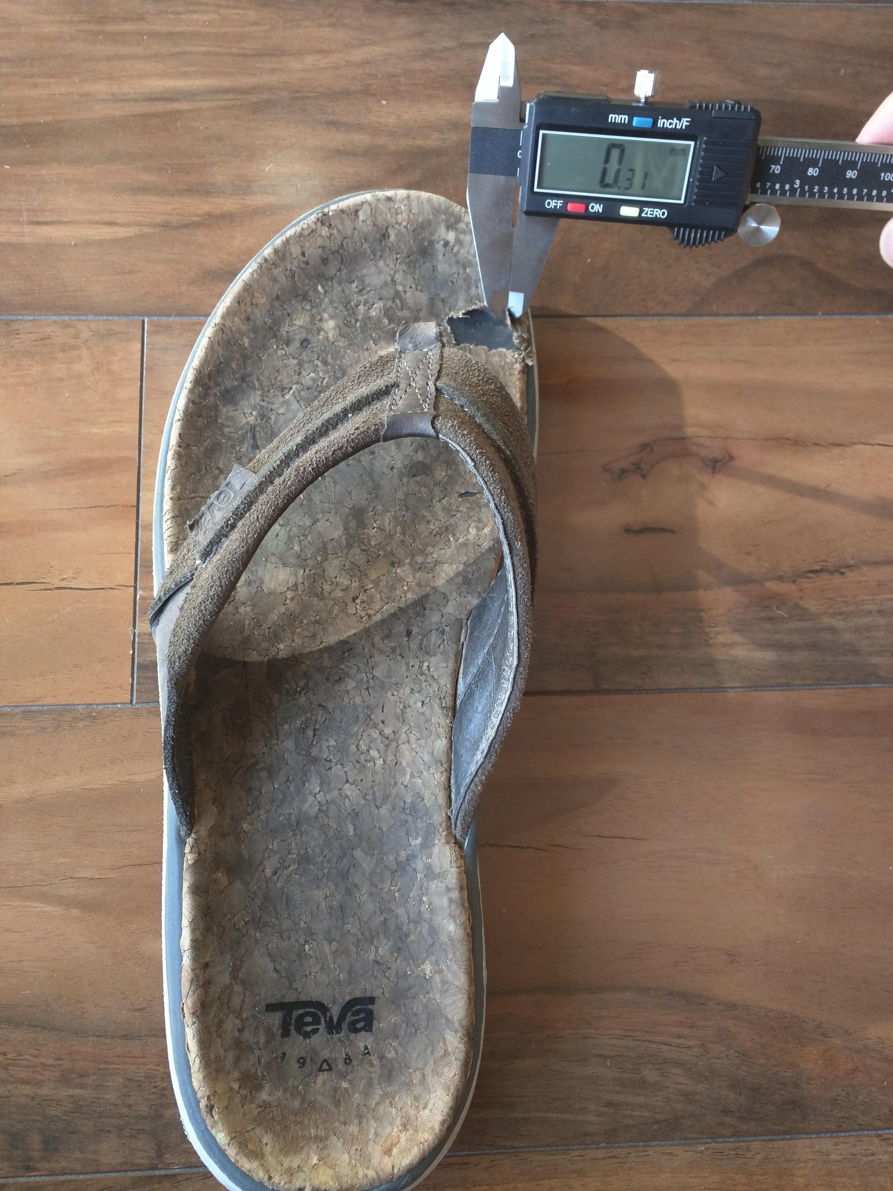These "cork" flip flops are only a thin layer of cork. r/mildyinfuriating