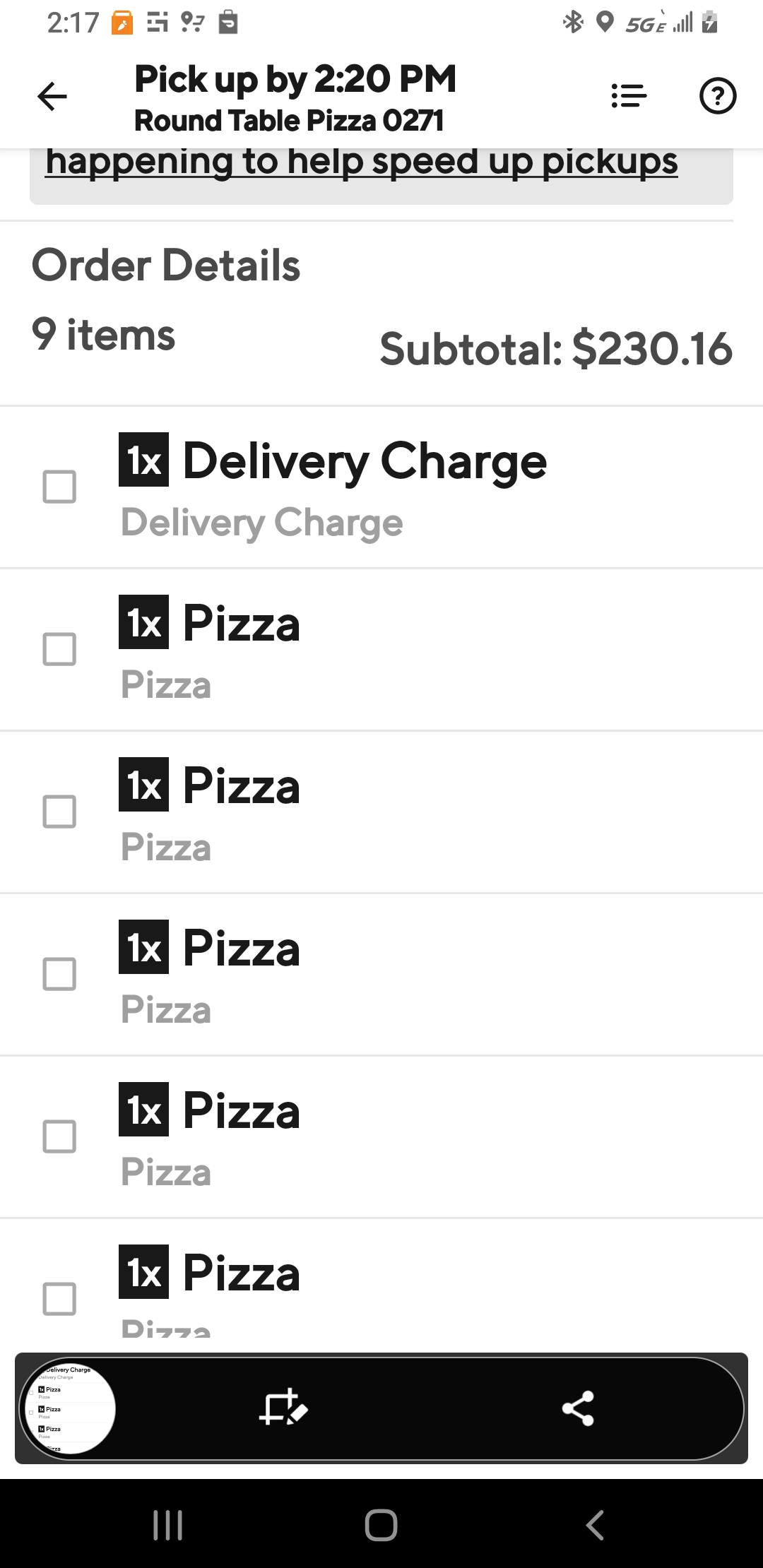 First and last Round Table Pizza Delivery r/doordash