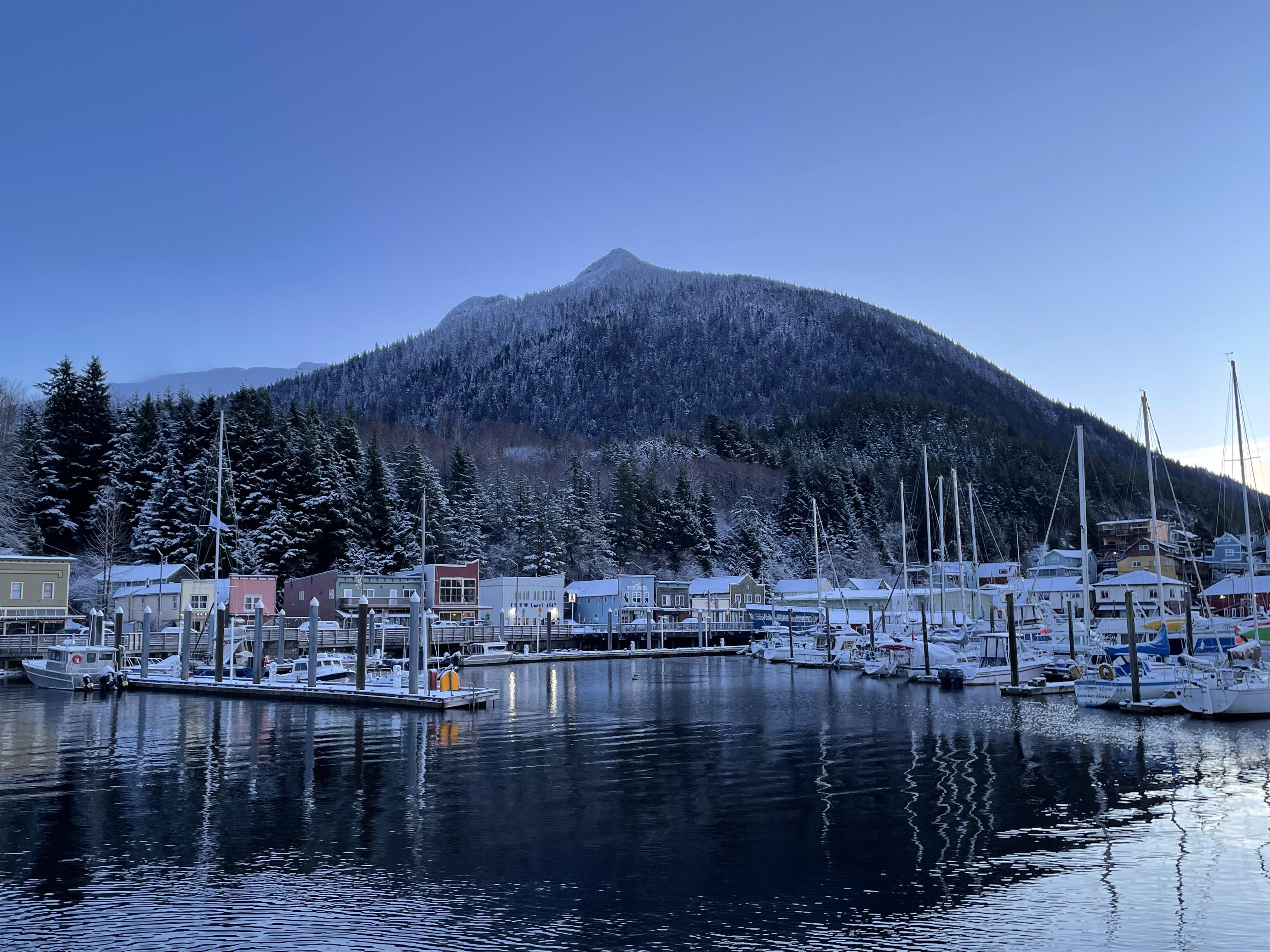 Ketchikan on a serene winter morning r/alaska