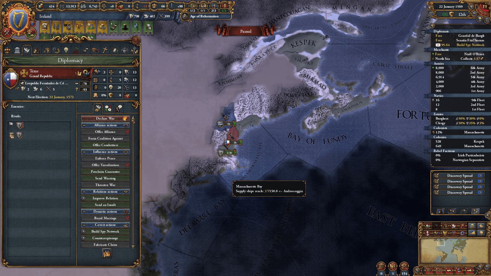 "I now proclaim Texas' new capital! Boston!" r/eu4