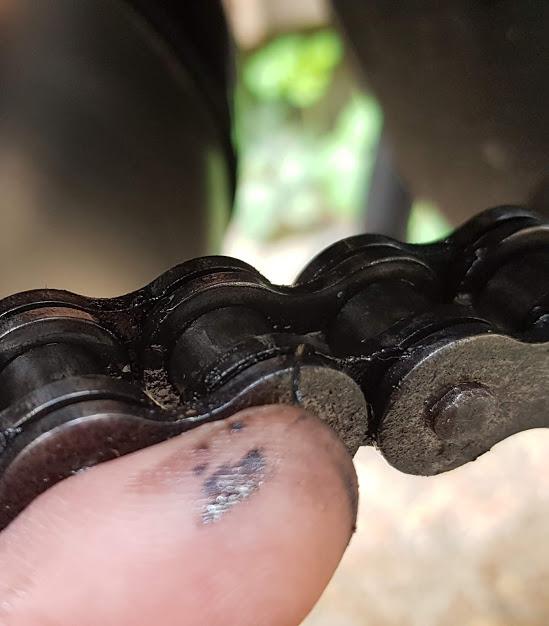 Noticed a broken oring on my chain after returning from a ride