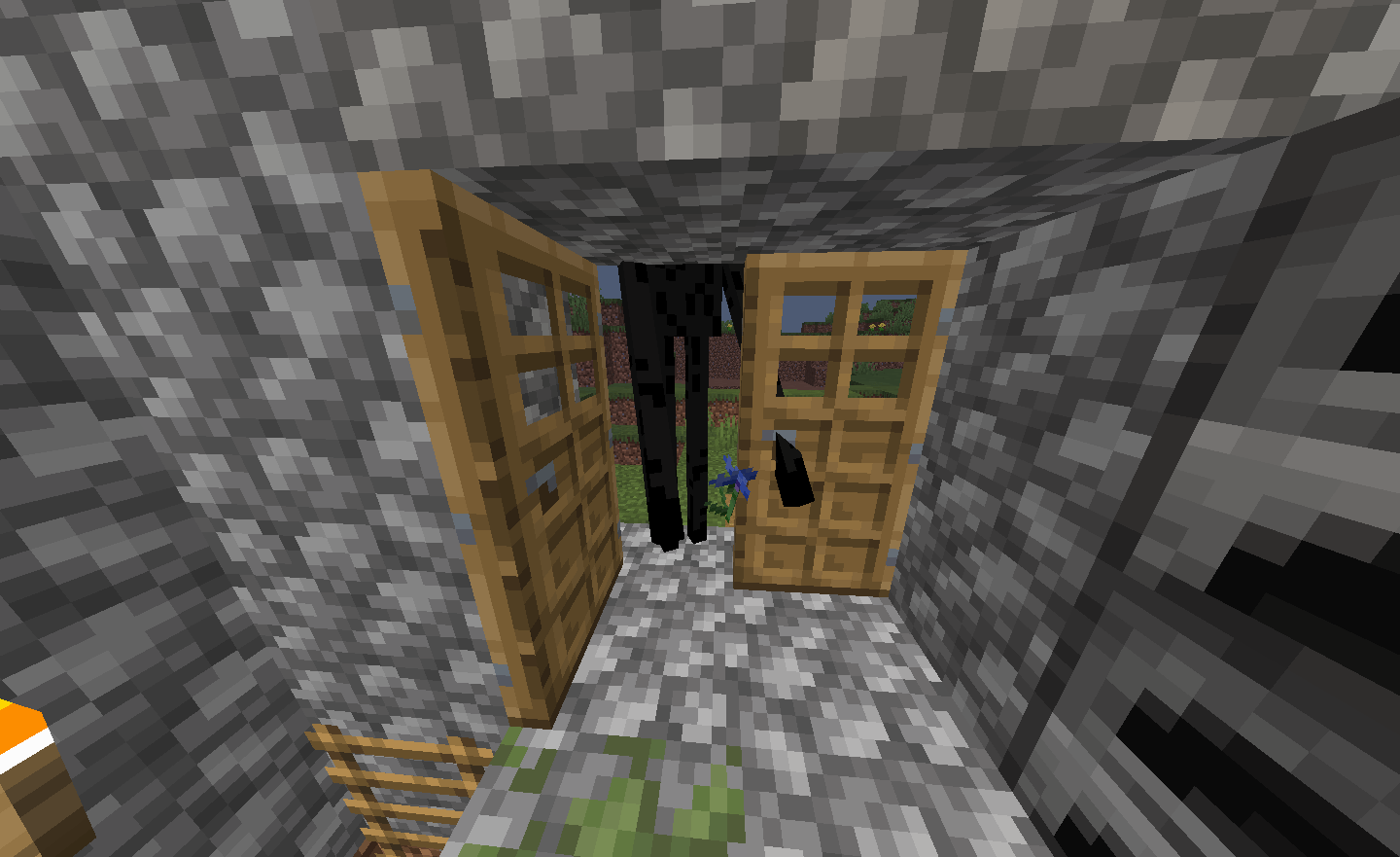 an Enderman holding a flower r/Minecraft
