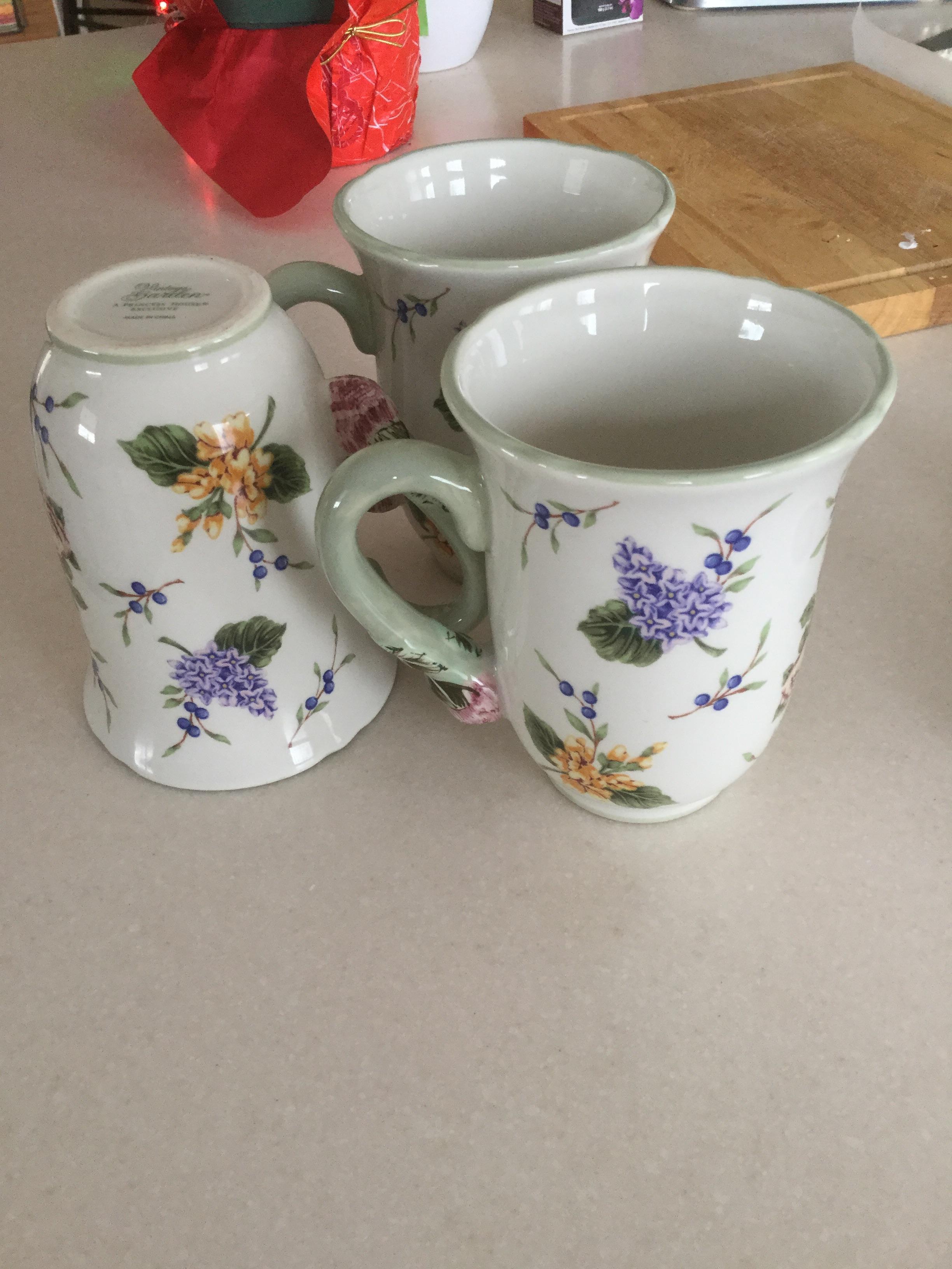 There were only three of these Vintage Garden mugs from Princess House