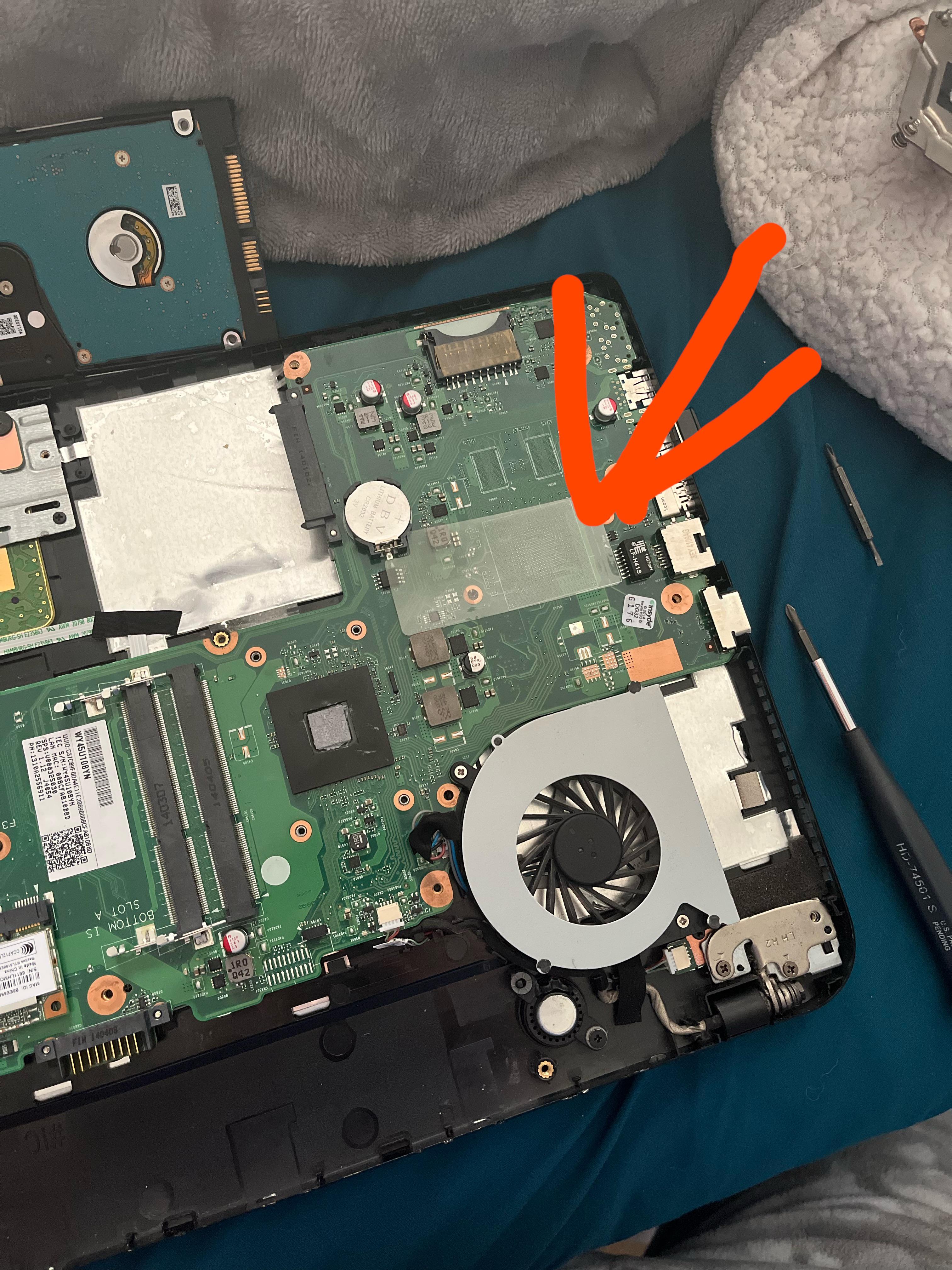 What is this space on the motherboard? (Under the clear tape stuff) r