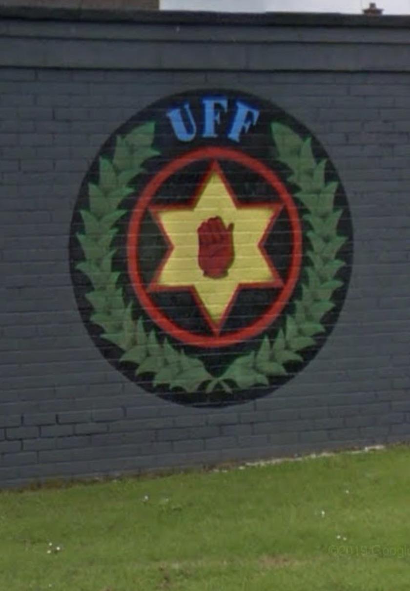 An “Ulster Freedom Fighters” mural on Lincoln Ct in Derry/Londonderry