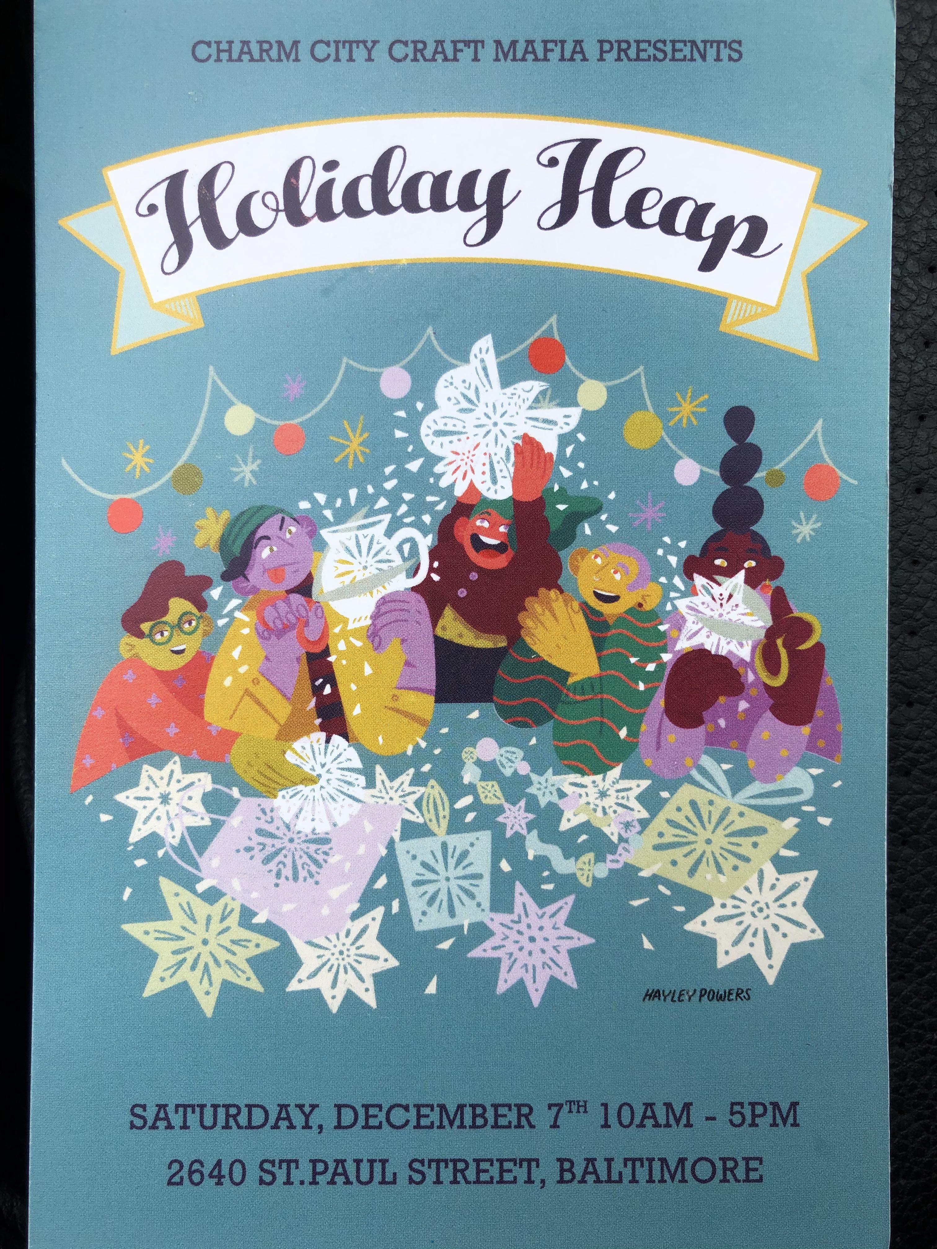 Supports local artists today at Holiday Heap. baltimore