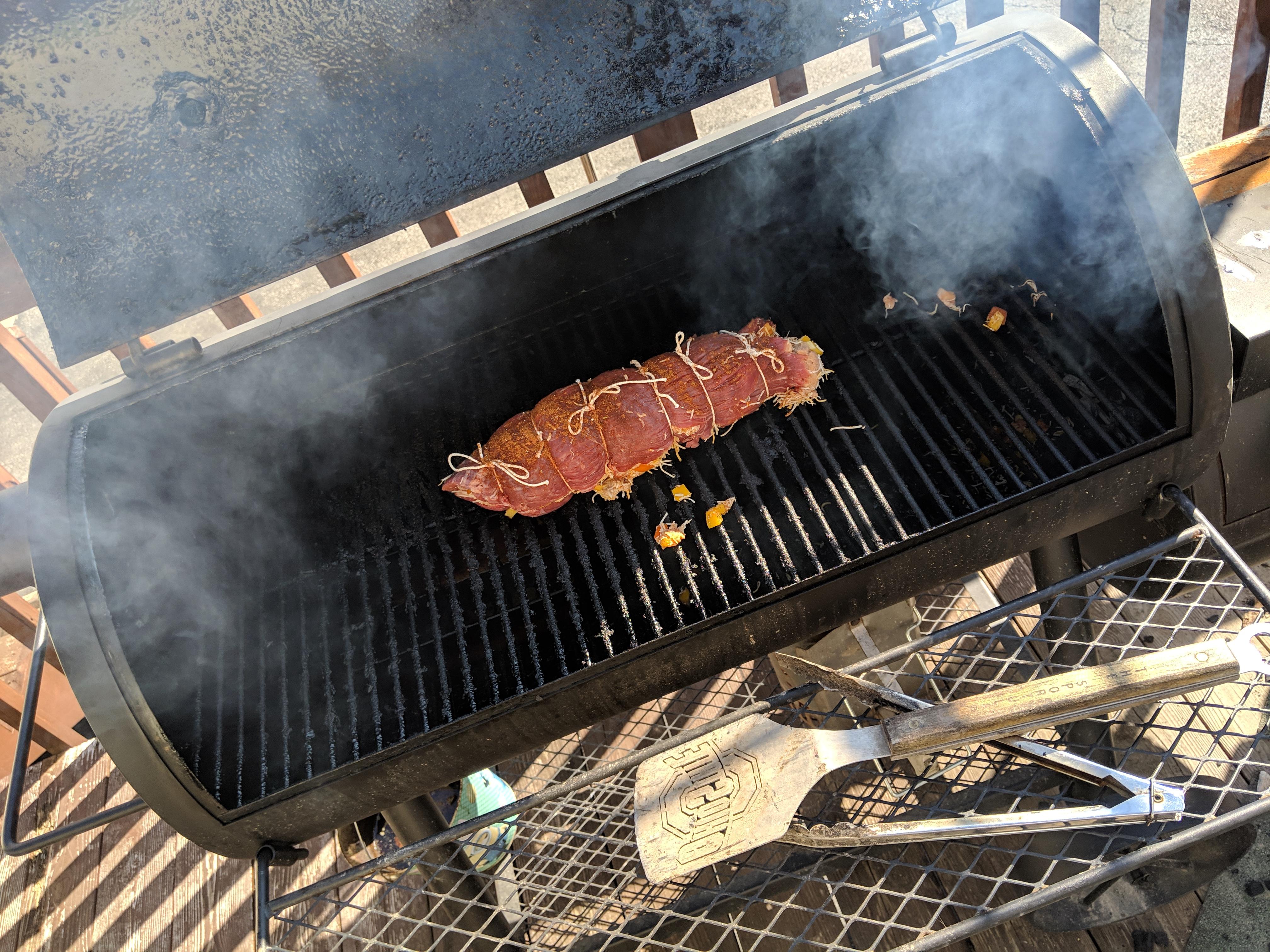 Trying out somethibg new on the smoker. Fajita roll r/BBQ