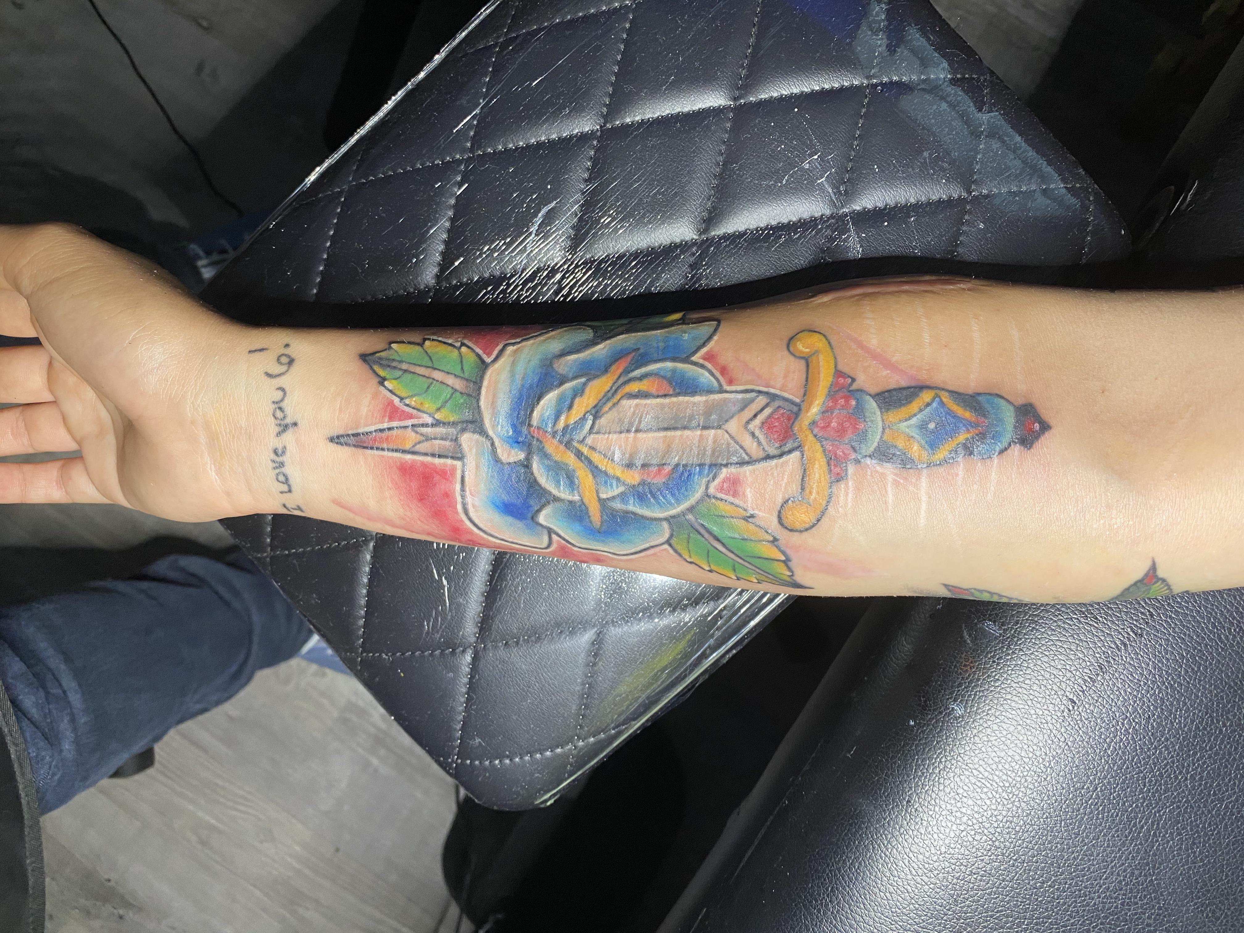 Right arm coverup tattoo ) SelfHarmScars