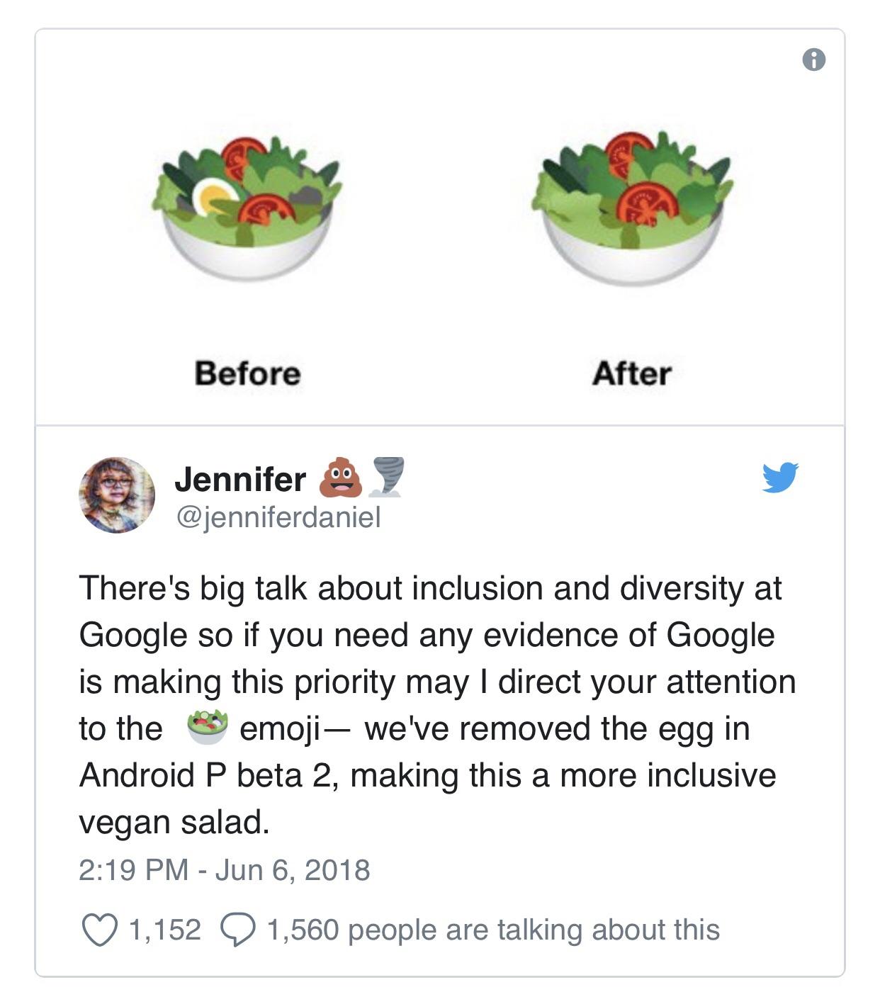Google Makes Salad Emoji Vegan by Removing Egg r/vegan