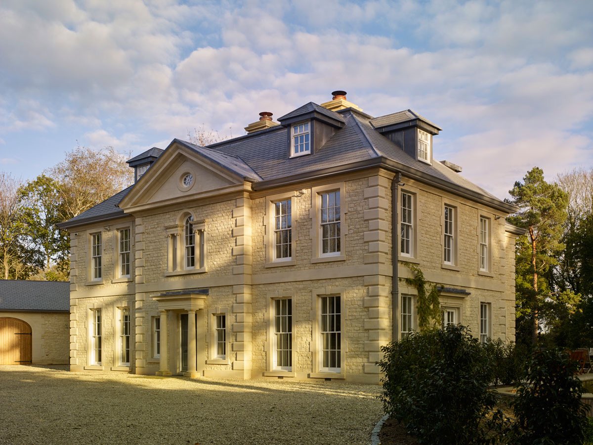 "Palladian House", a new house in England, designed by architect