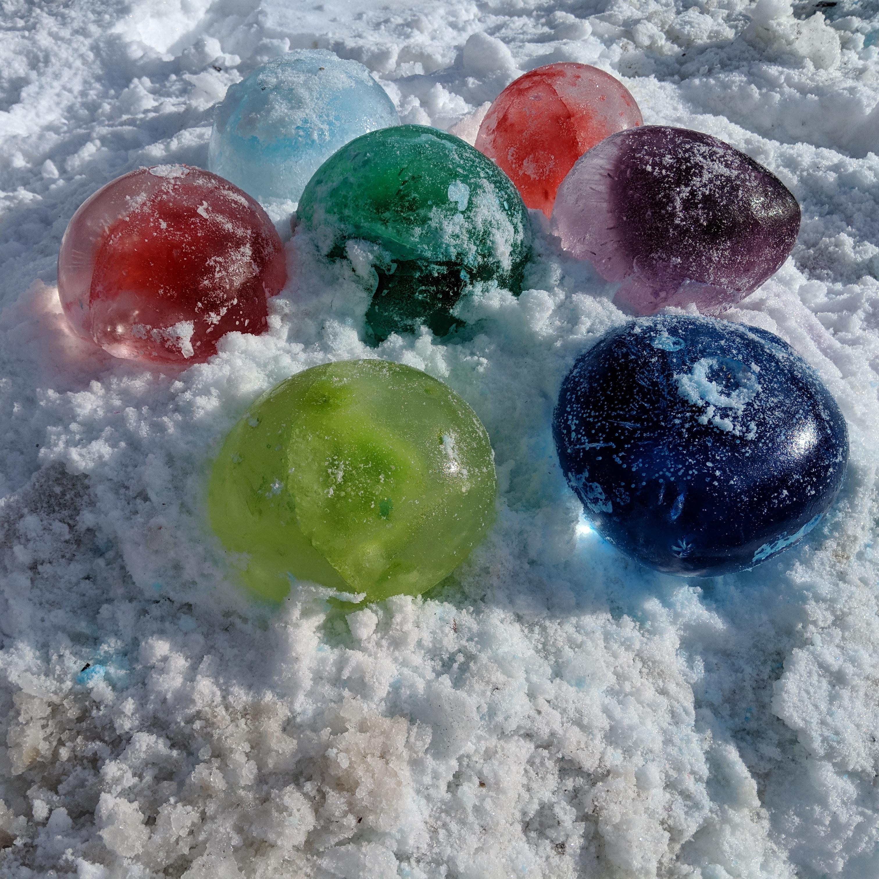 Made some food colored water balloons with the kids. They take a while