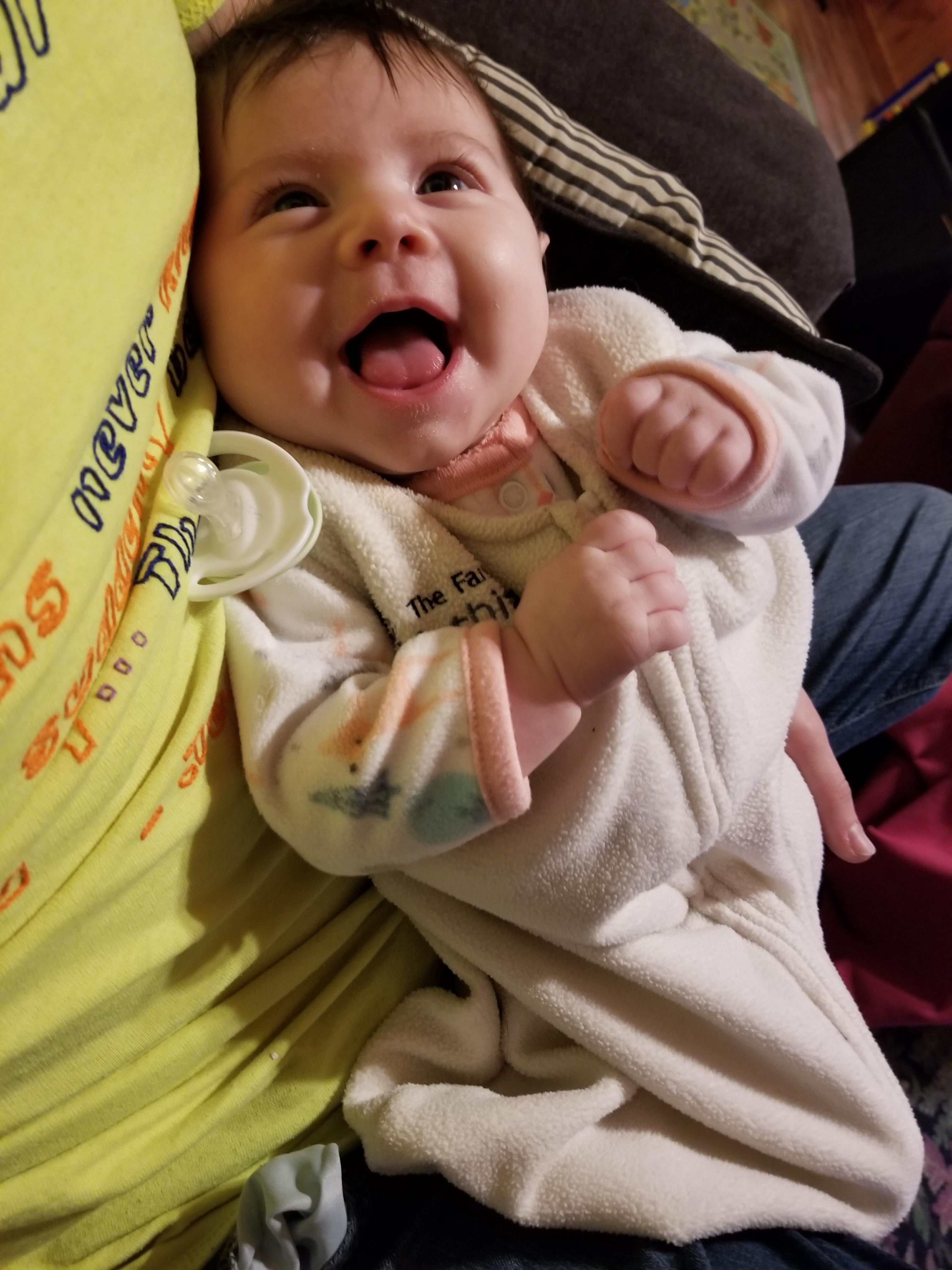 My favorite part about being a dad right here, baby smiles!!! daddit