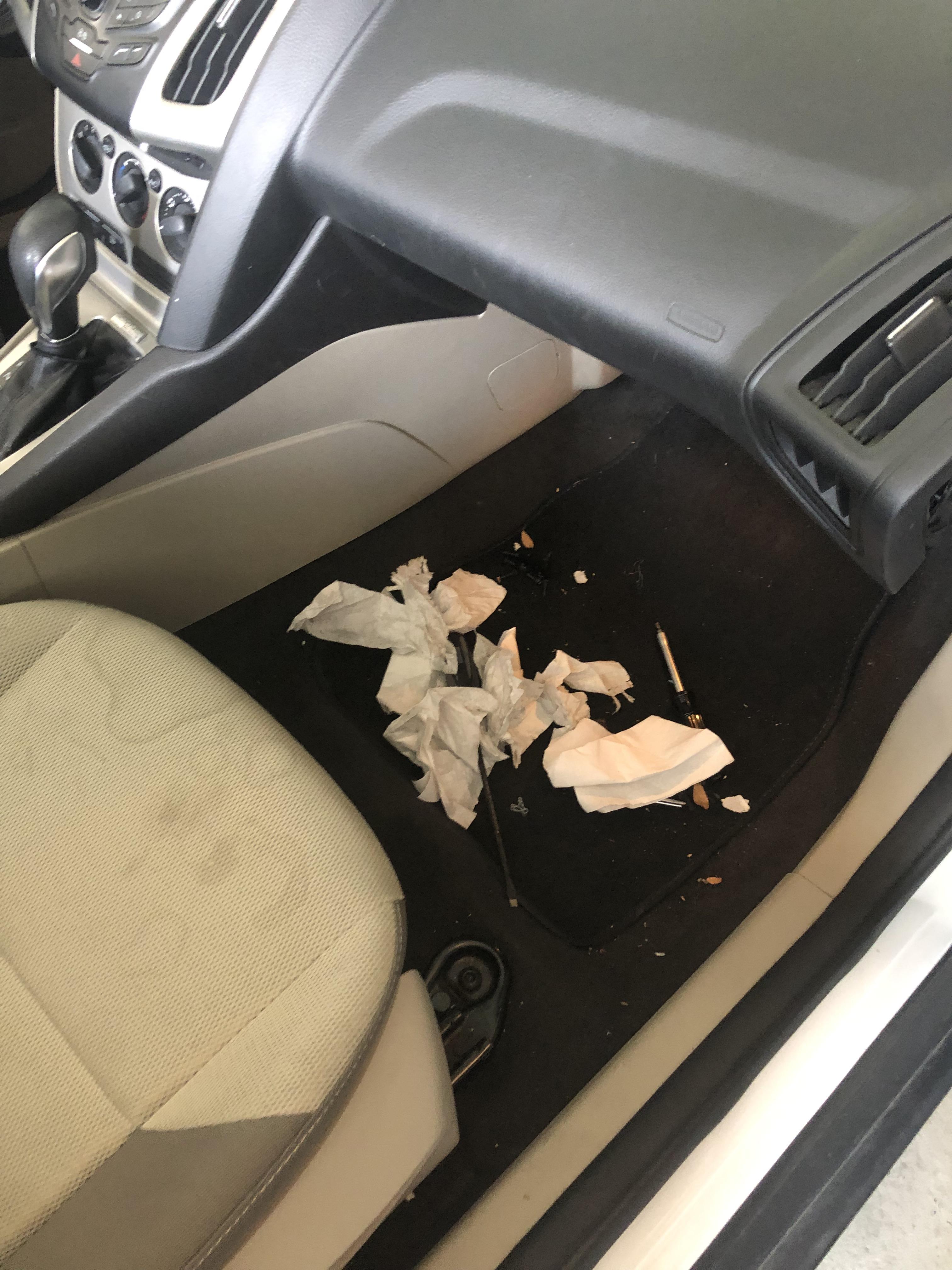 AC blower motor making loud noises... found a bunch of napkins stuffed