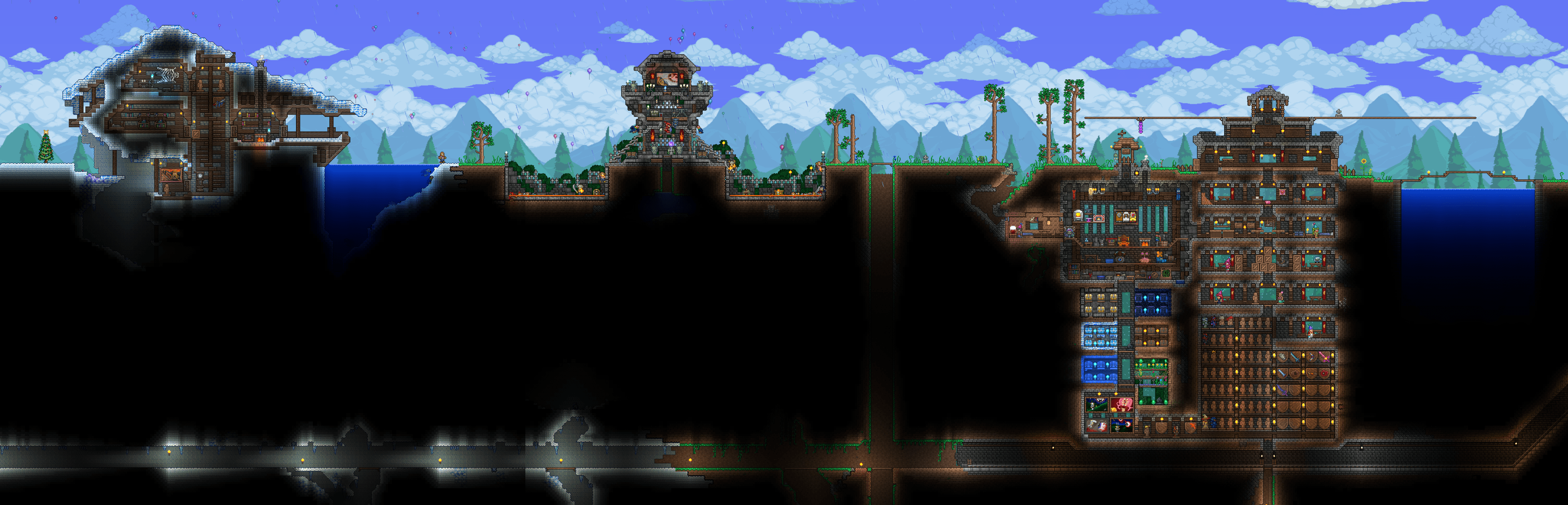 My PreMechanical Boss Base r/Terraria