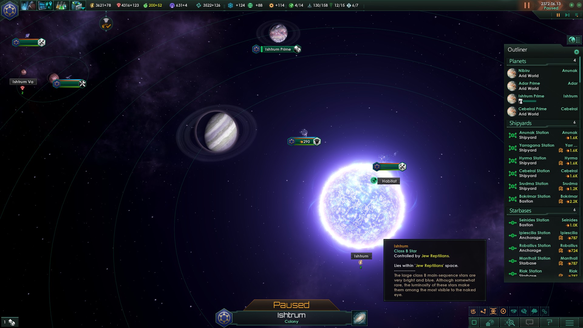 Habitats placed to star rather than designated r/Stellaris