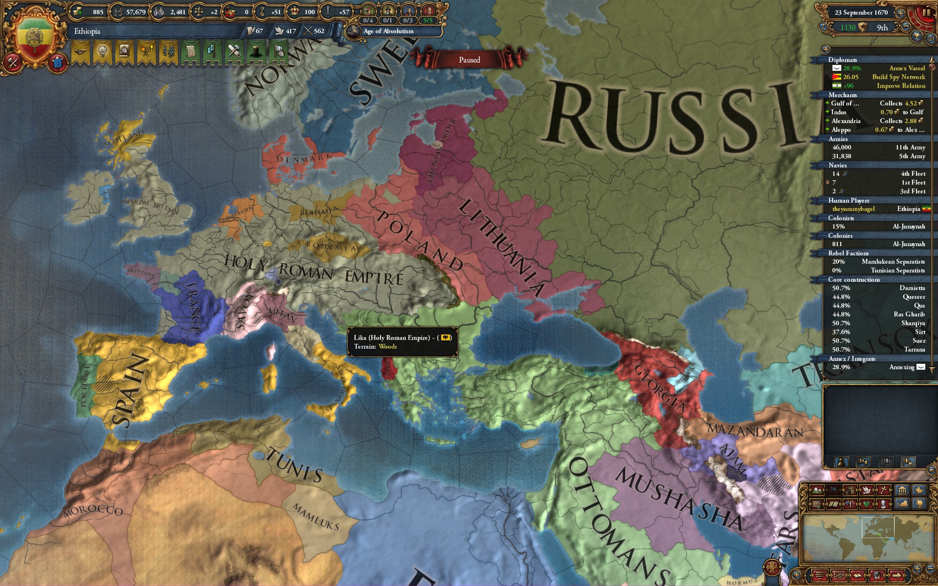 The most powerful nation I have ever seen eu4