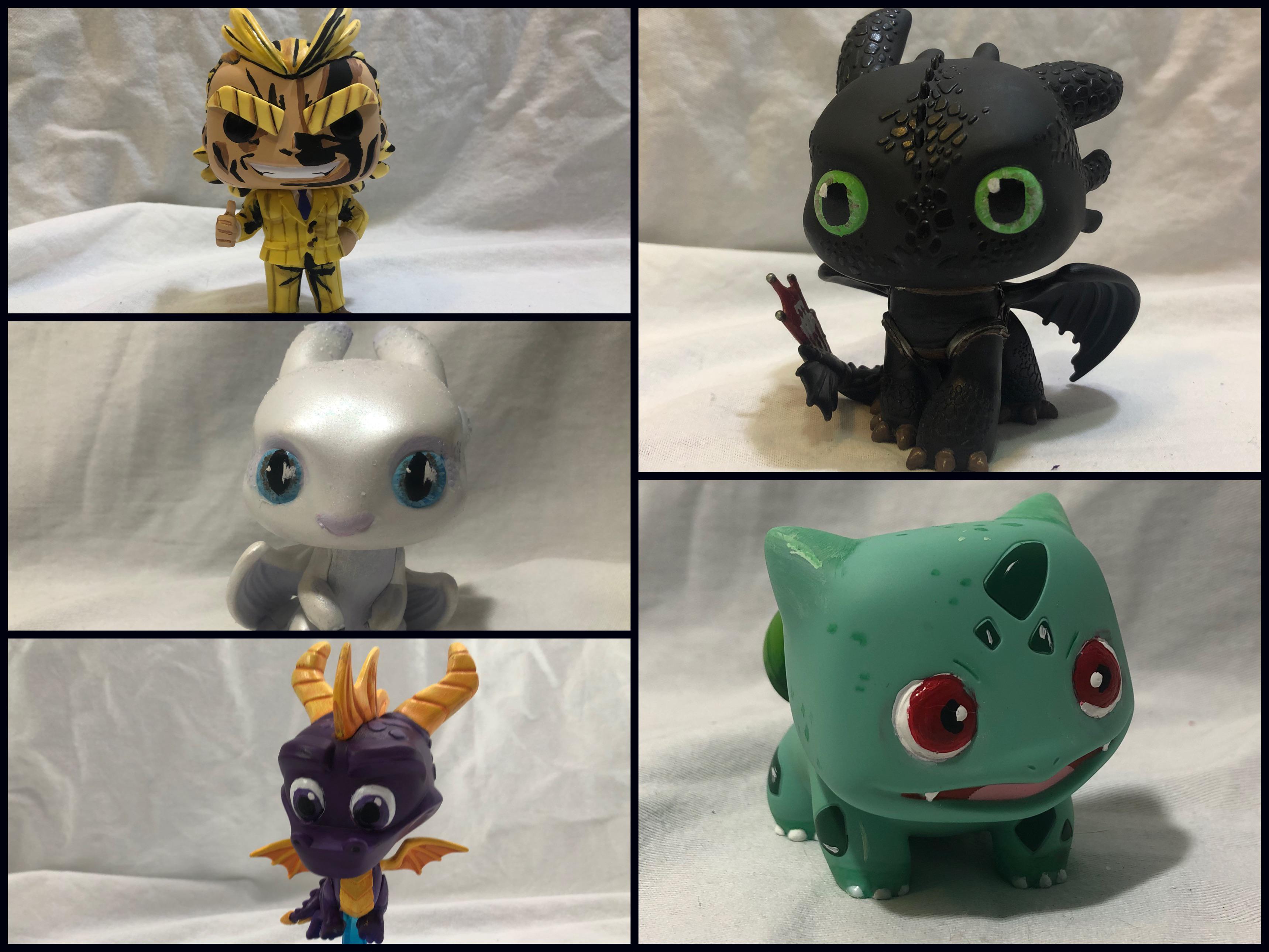 I really enjoy painting Funko Pops. Here are some that I’ve painted. I hope you enjoy them! r