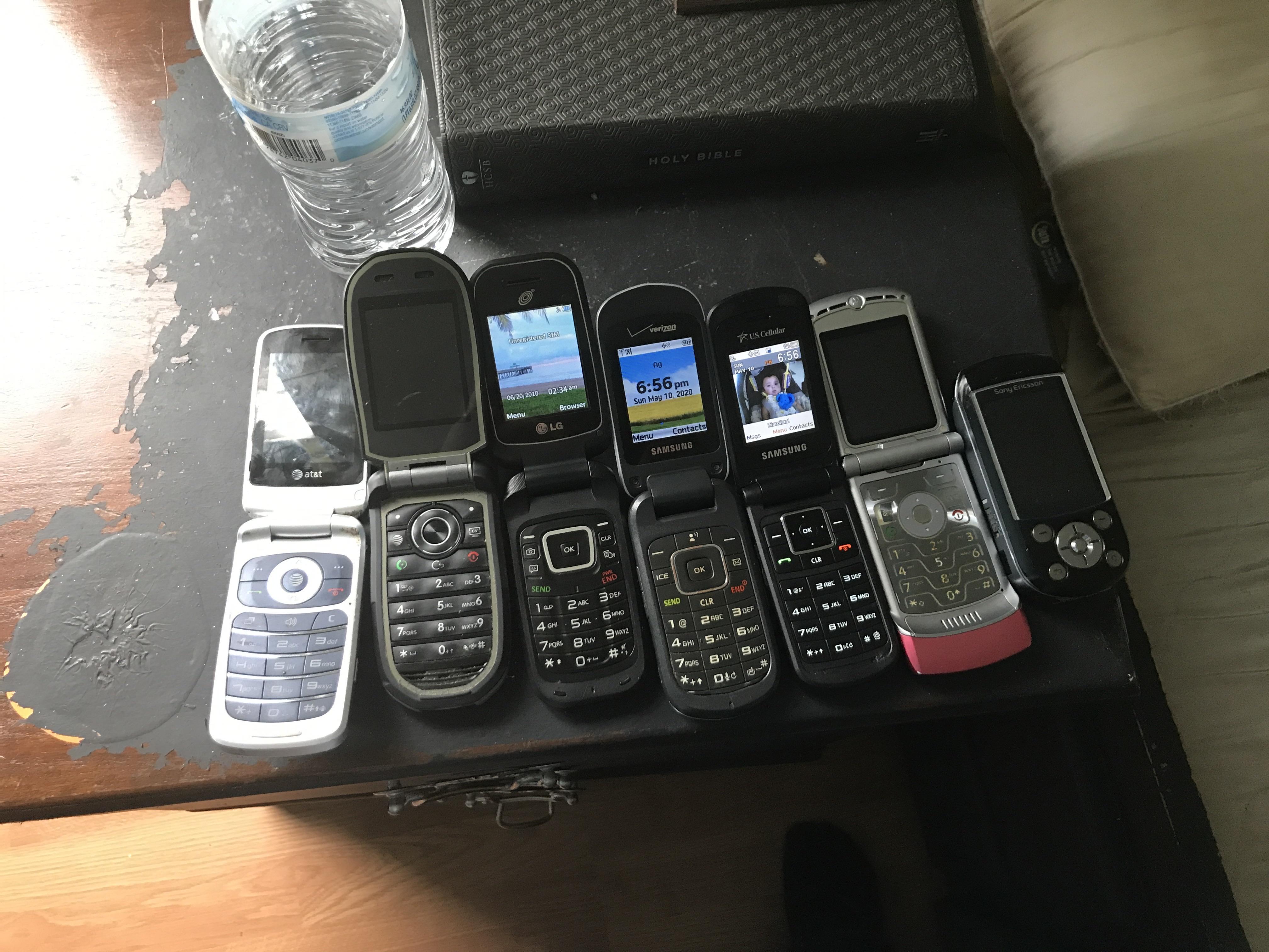 This is my older cell phones collection. AMA. r/dumbphones