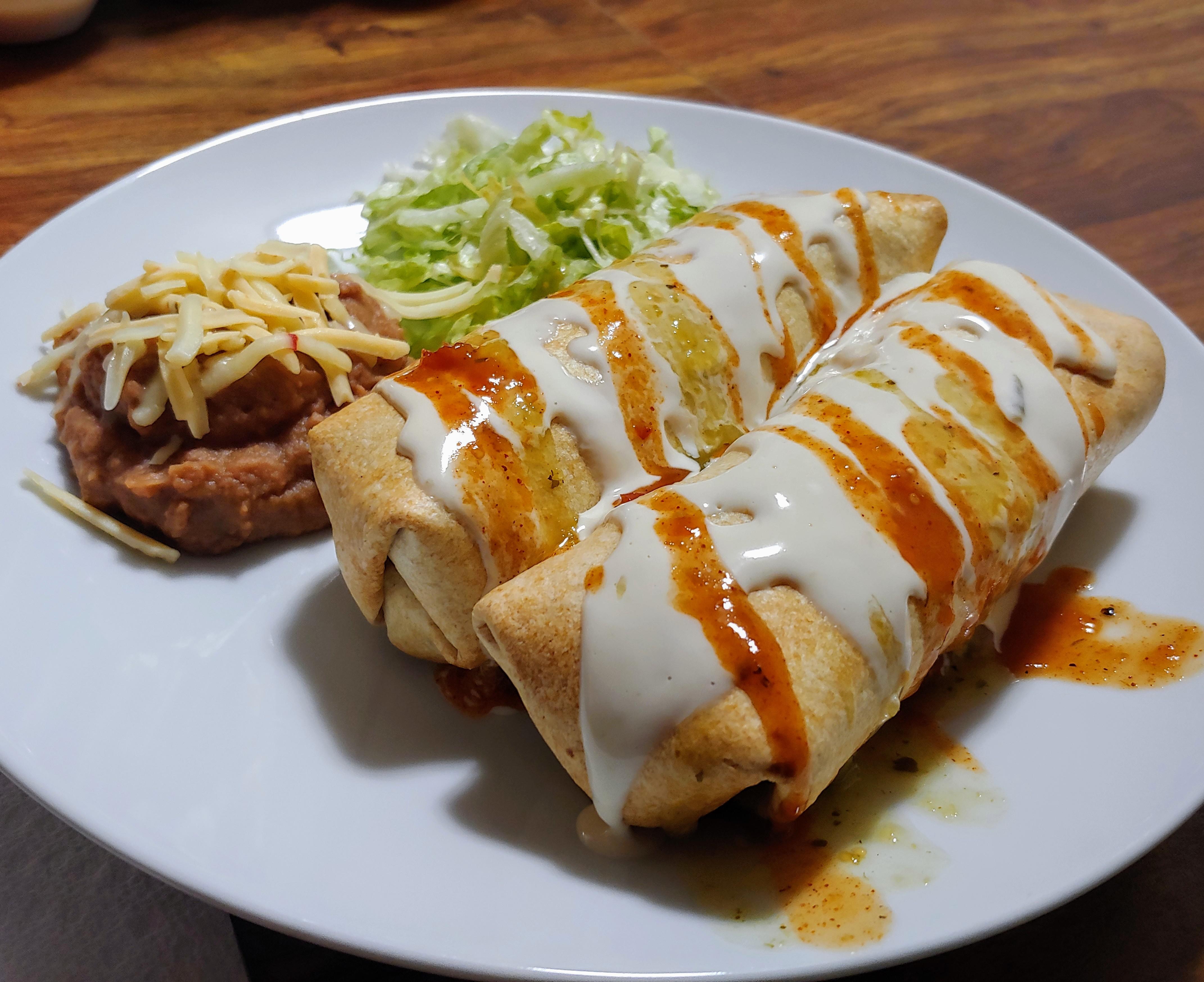 Homemade Air Fryer Chimichangas. r/FoodPorn