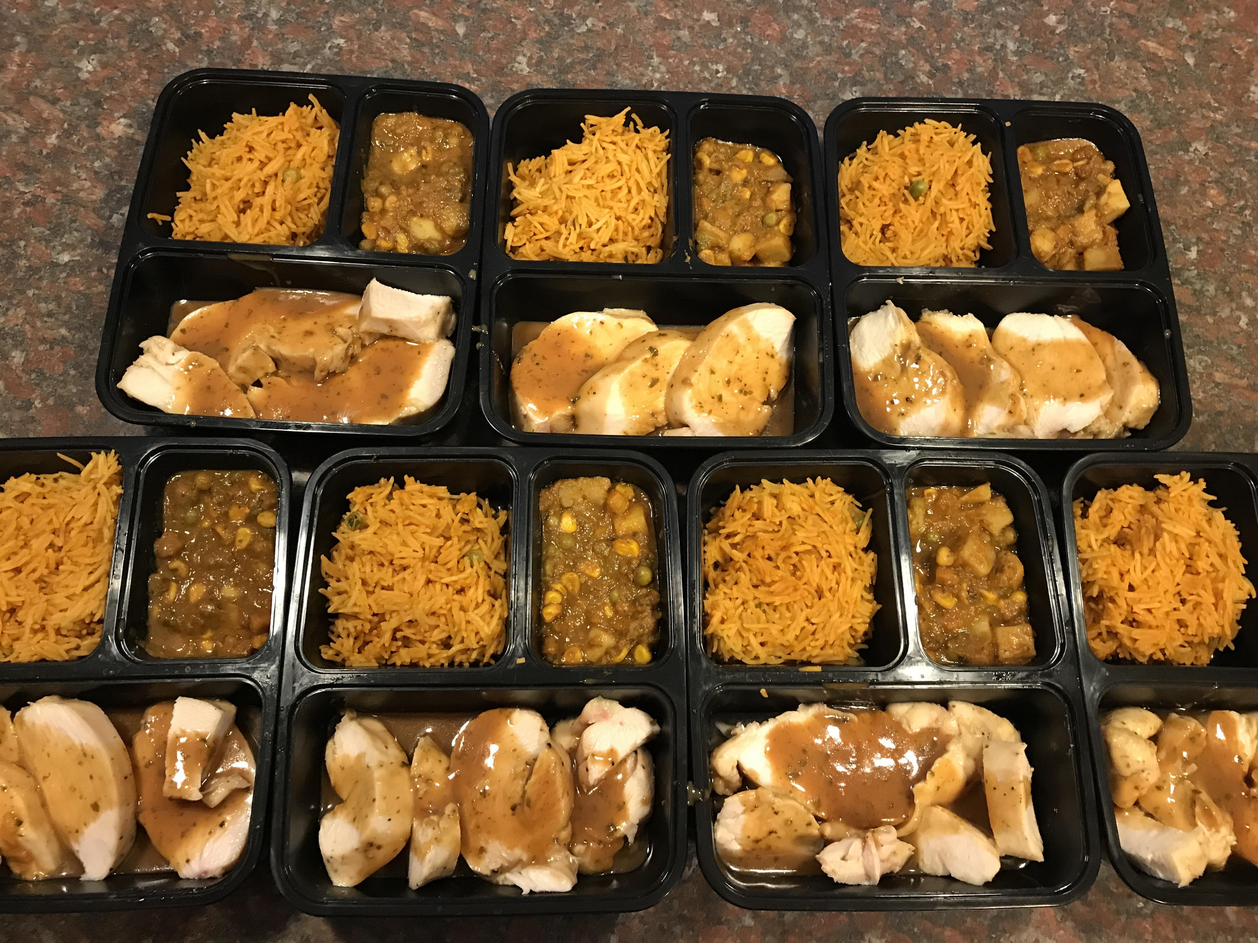 Sous vide chicken breast cooked with Thai peanut sauce, Indian style