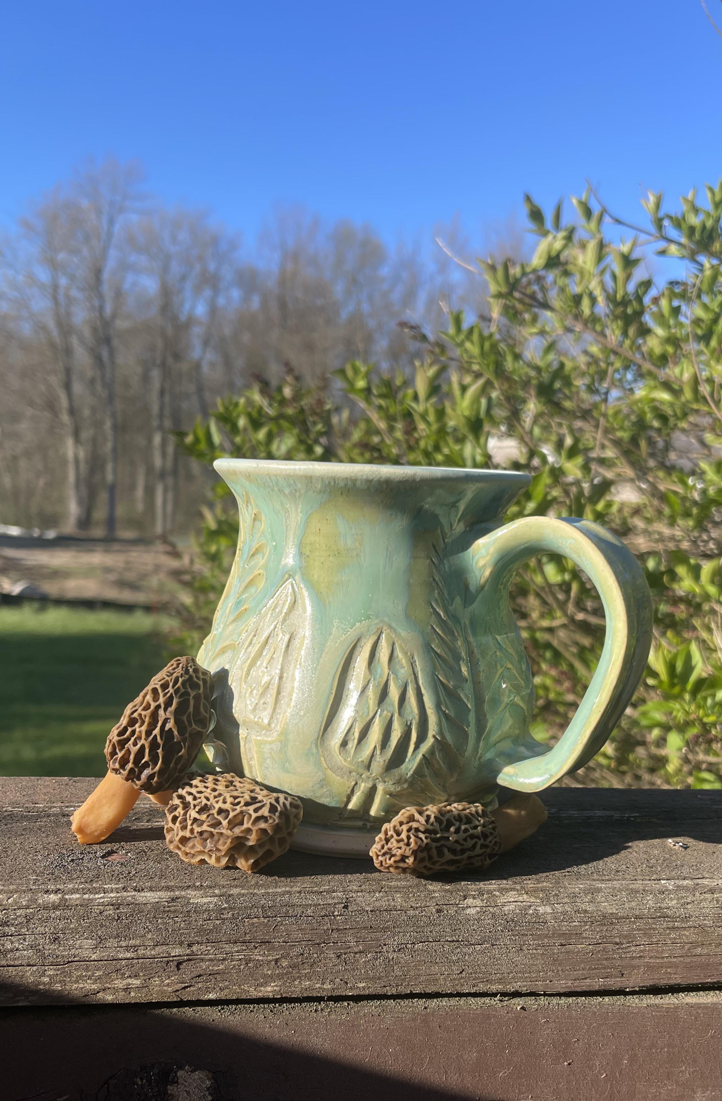 Snuck in a quick pic with my morel mug before I fry them up 😋 r/Morel