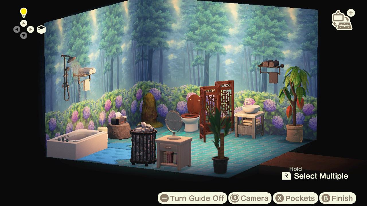 Misty garden wall + aqua tile floor r/ac_newhorizons