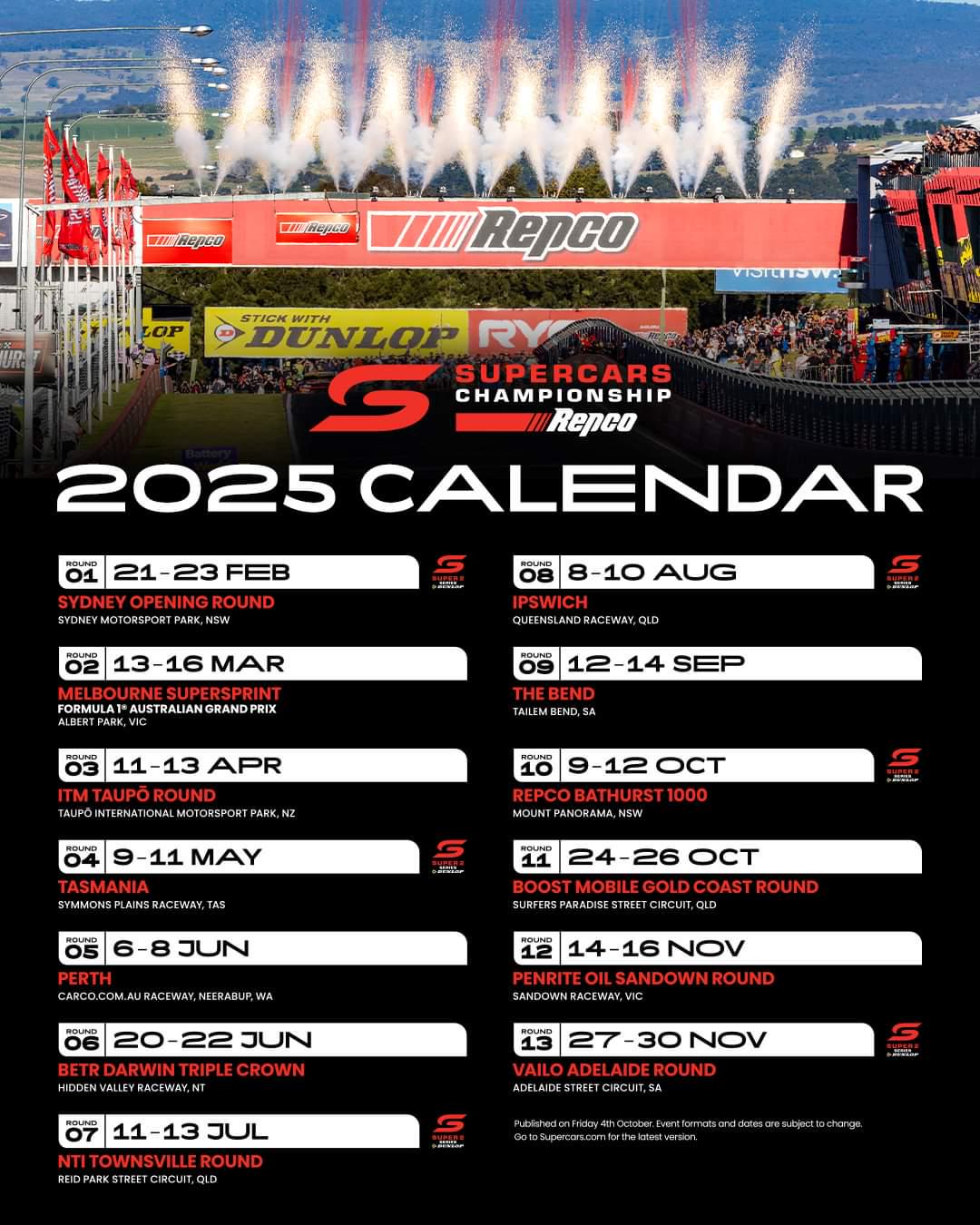 2025 Calendar r/v8supercars 2025 Calendar r/v8supercars