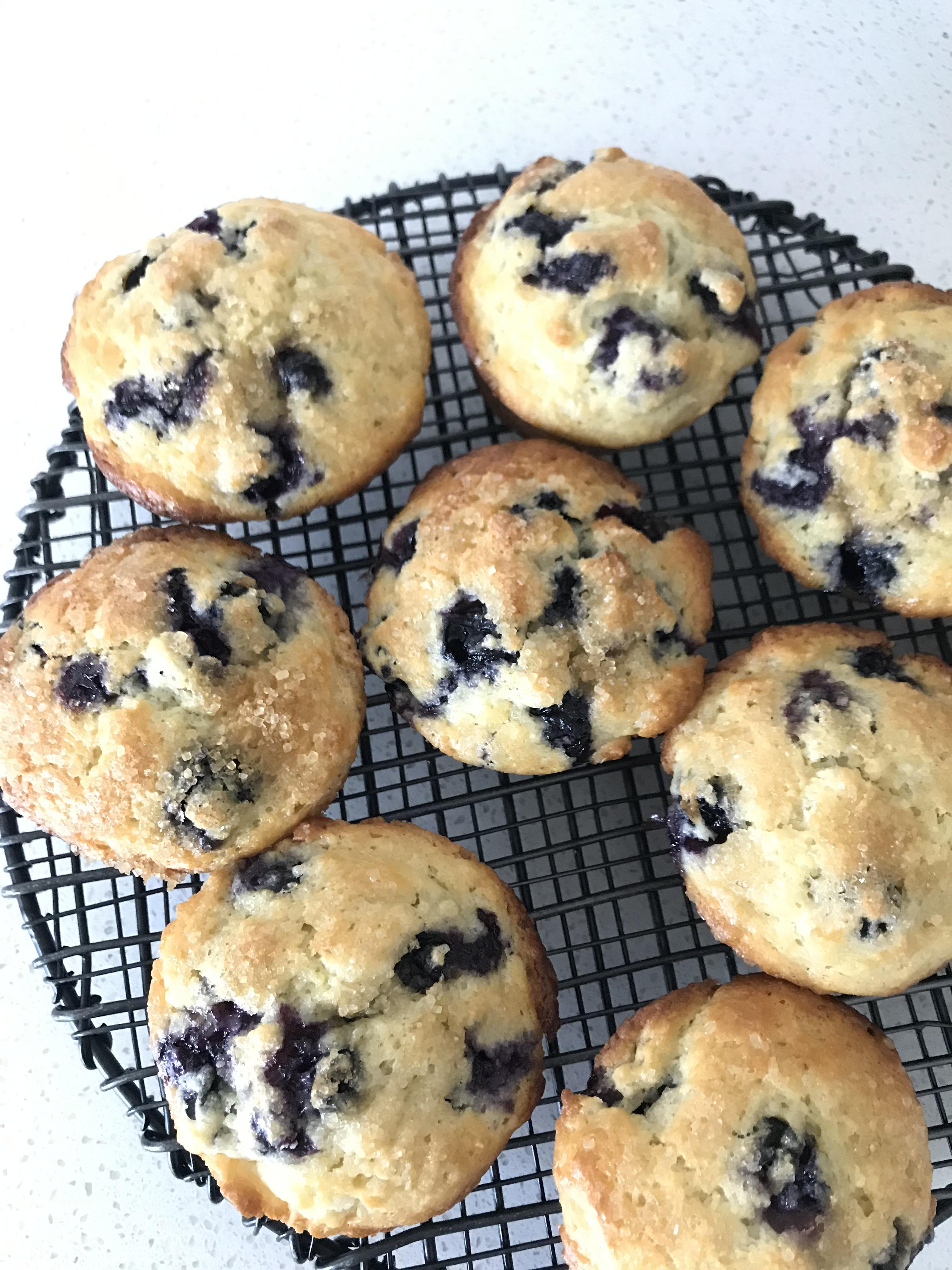 “Perfect blueberry muffins” by Smitten Kitchen sure did live up to