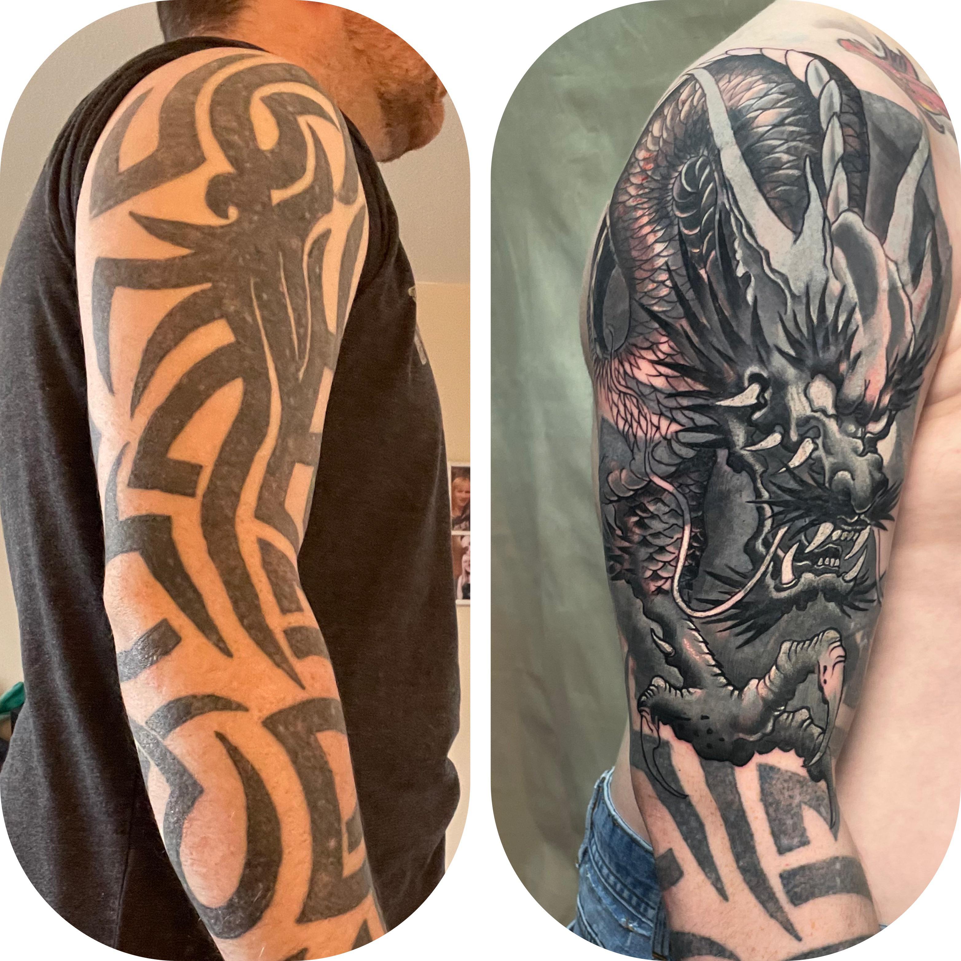 My cover up after removal. r/TattooRemoval