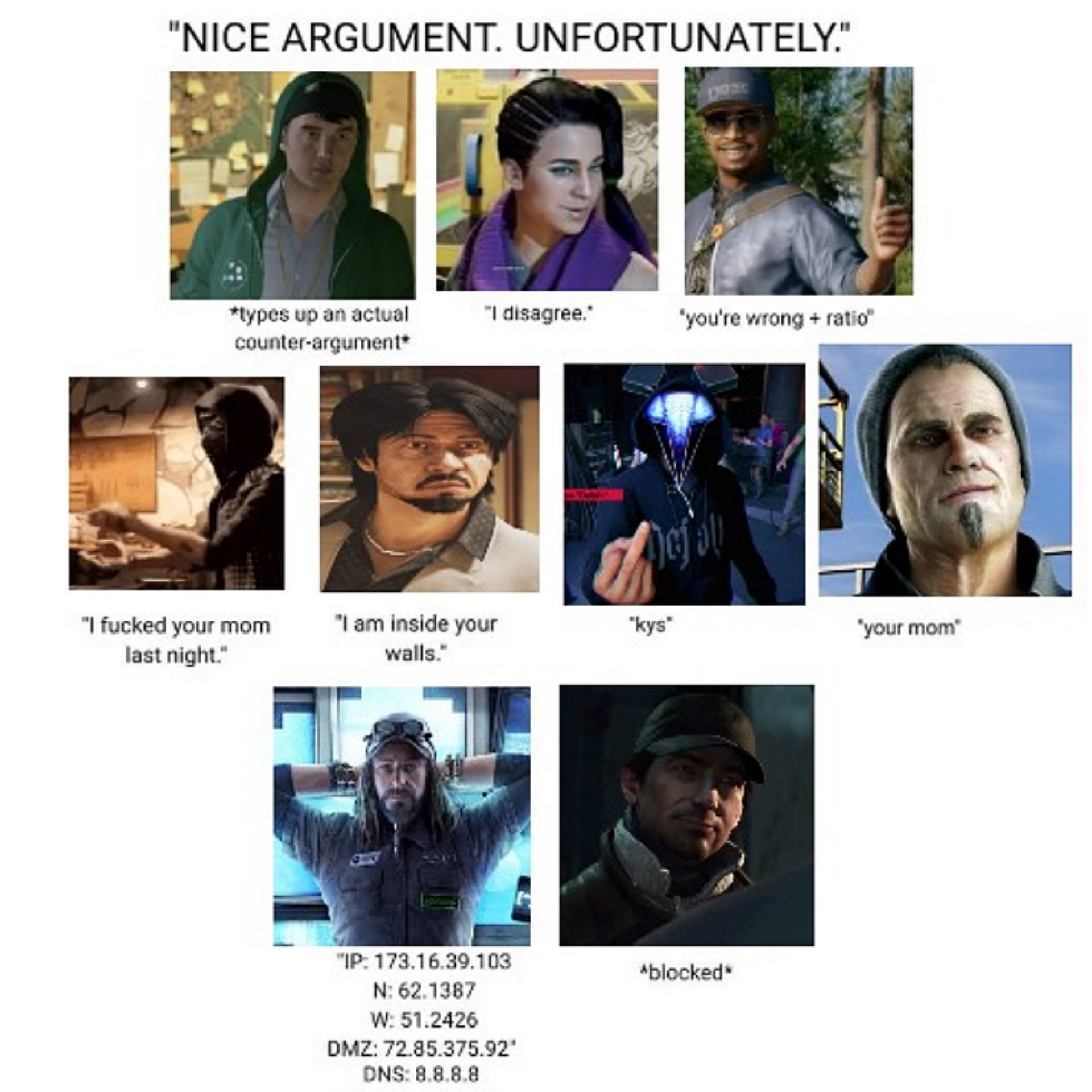 Felt like making one of these for the 2 first Watch Dogs games