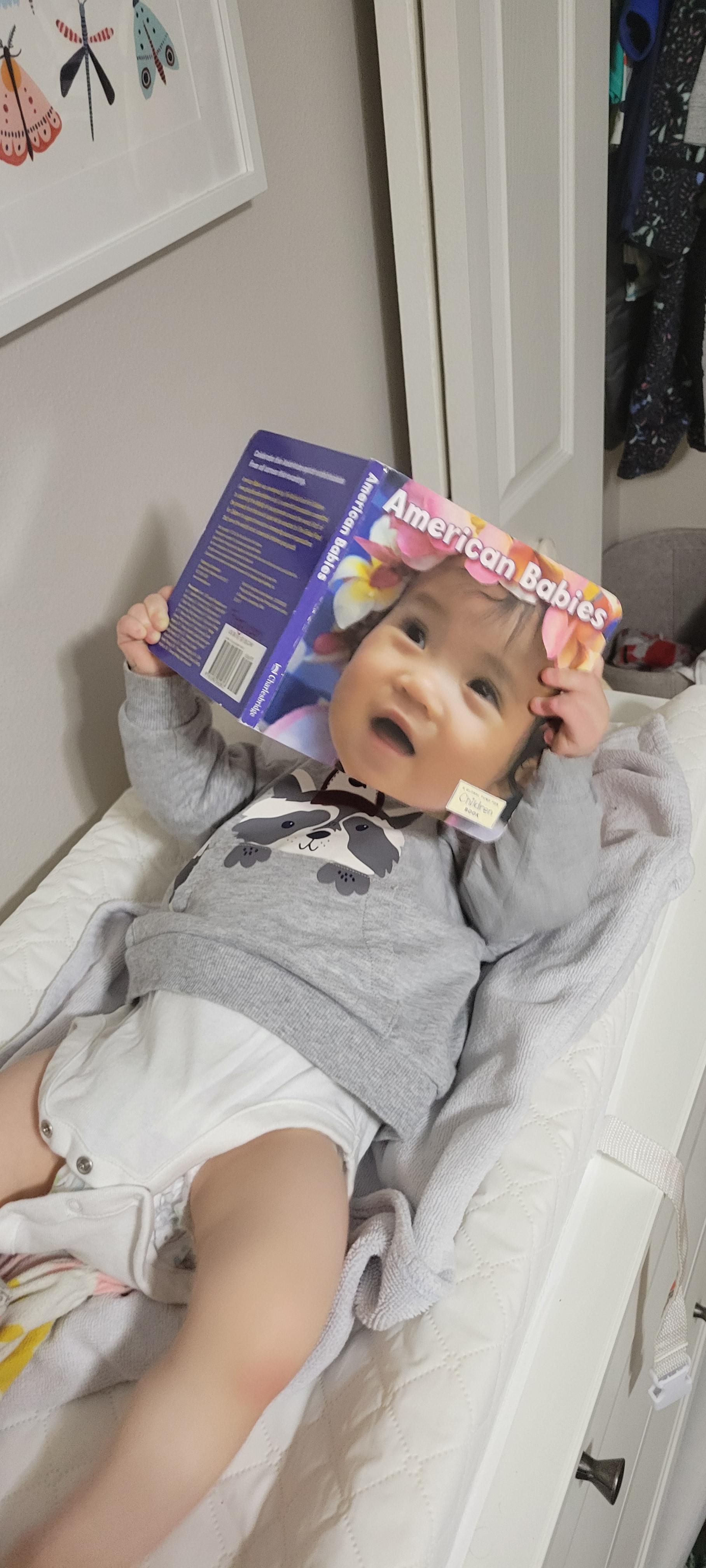 My baby's toilet reading material. r/confusing_perspective