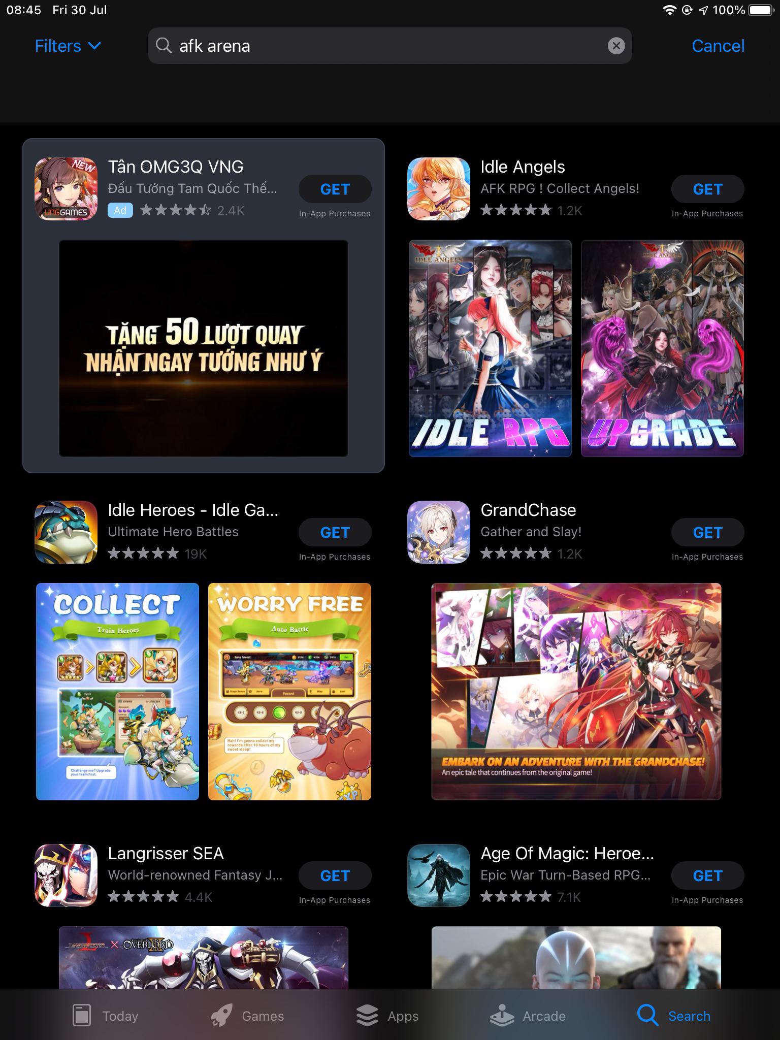 Please help me, the AFK Arena app has disappeared from my App Store. My