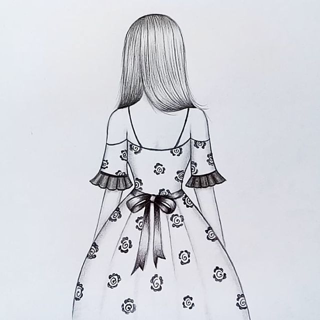 How To Draw A Girl Step By Step In A Dress