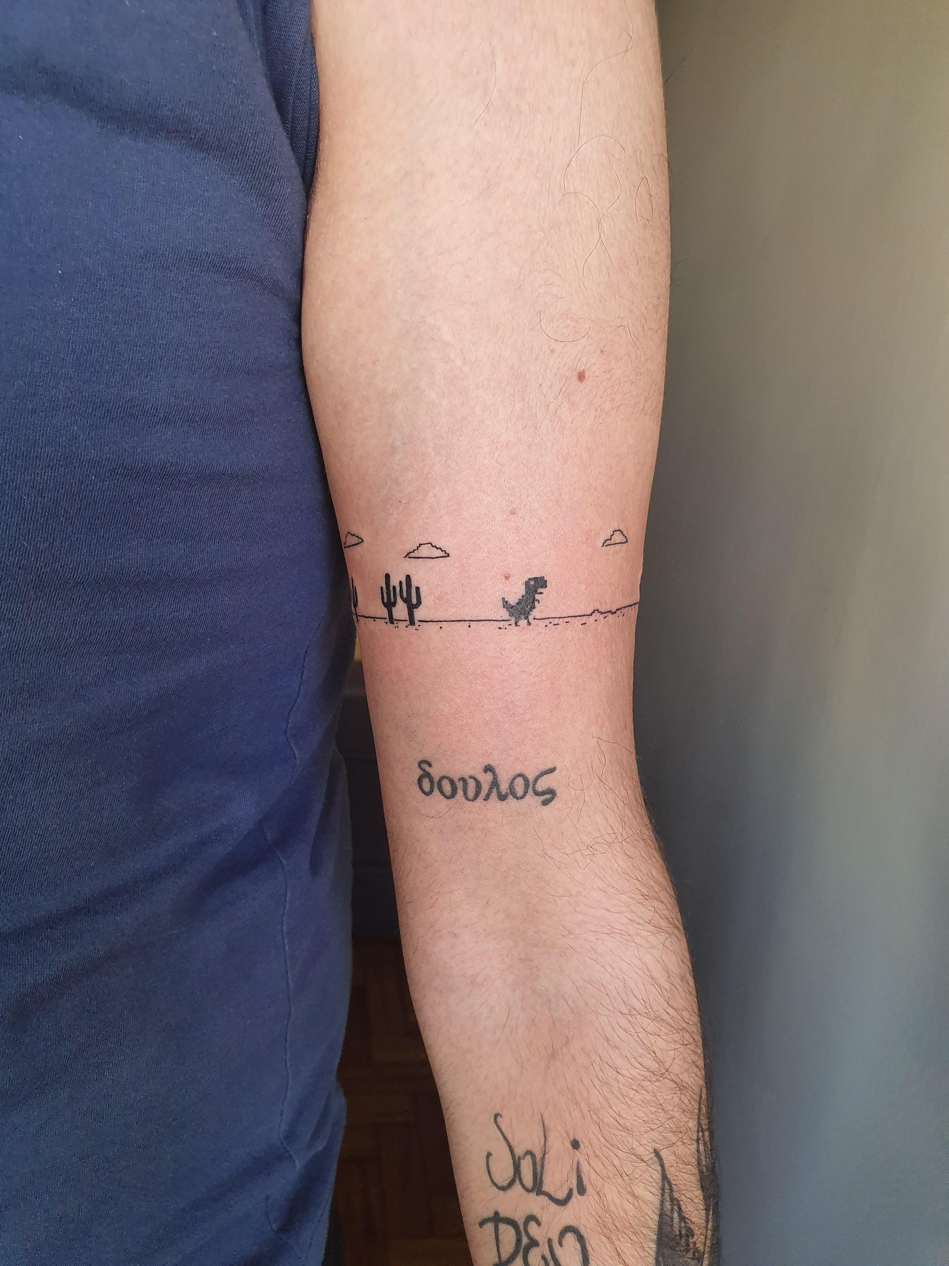 My brand new Chrome's Dino Tattoo tattoo