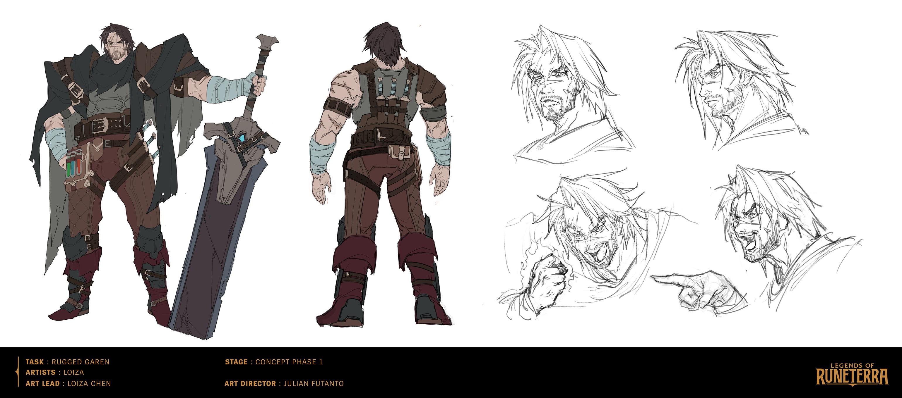 RUGGED GAREN Concept Art from LEGENDS OF by RIOT GAMES r
