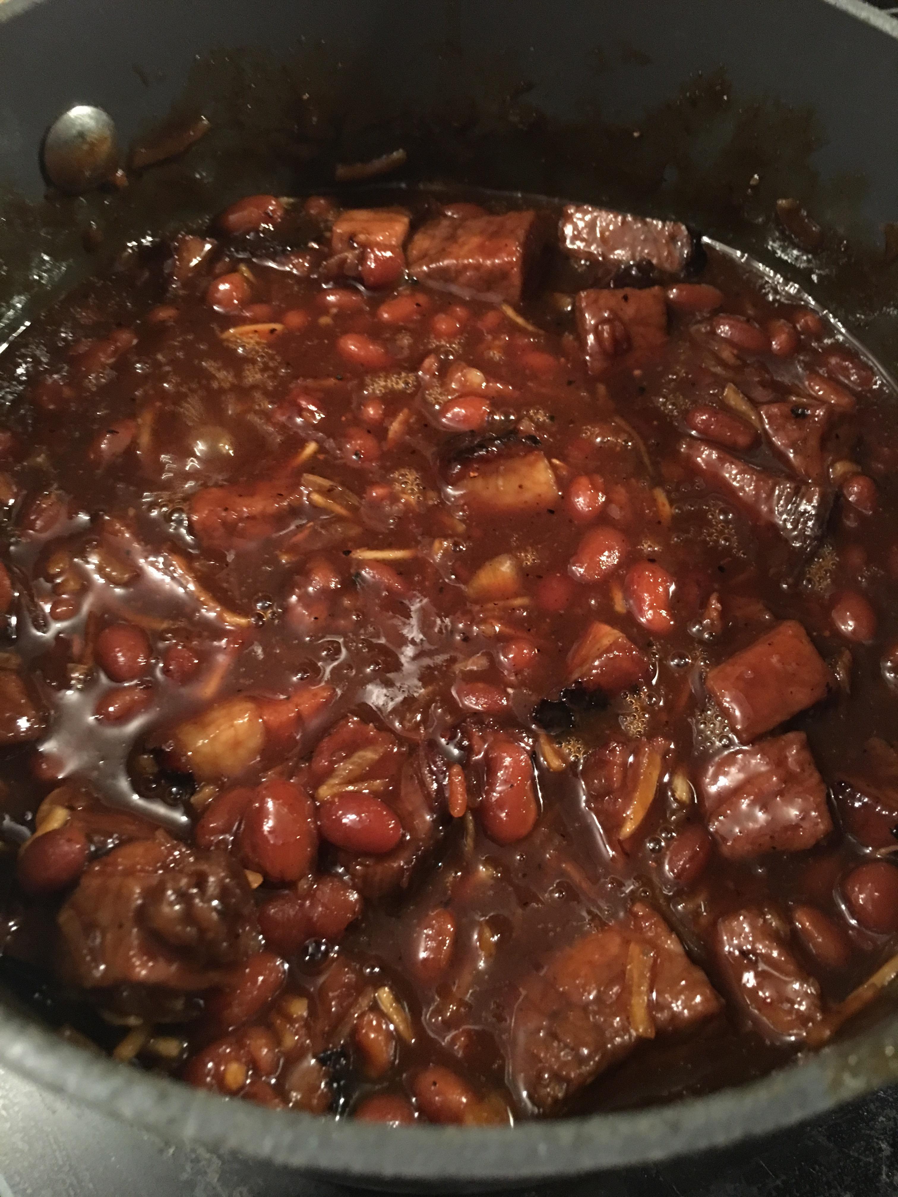 [Homemade] Baked BBQ Beans with Smoked Brisket r/food