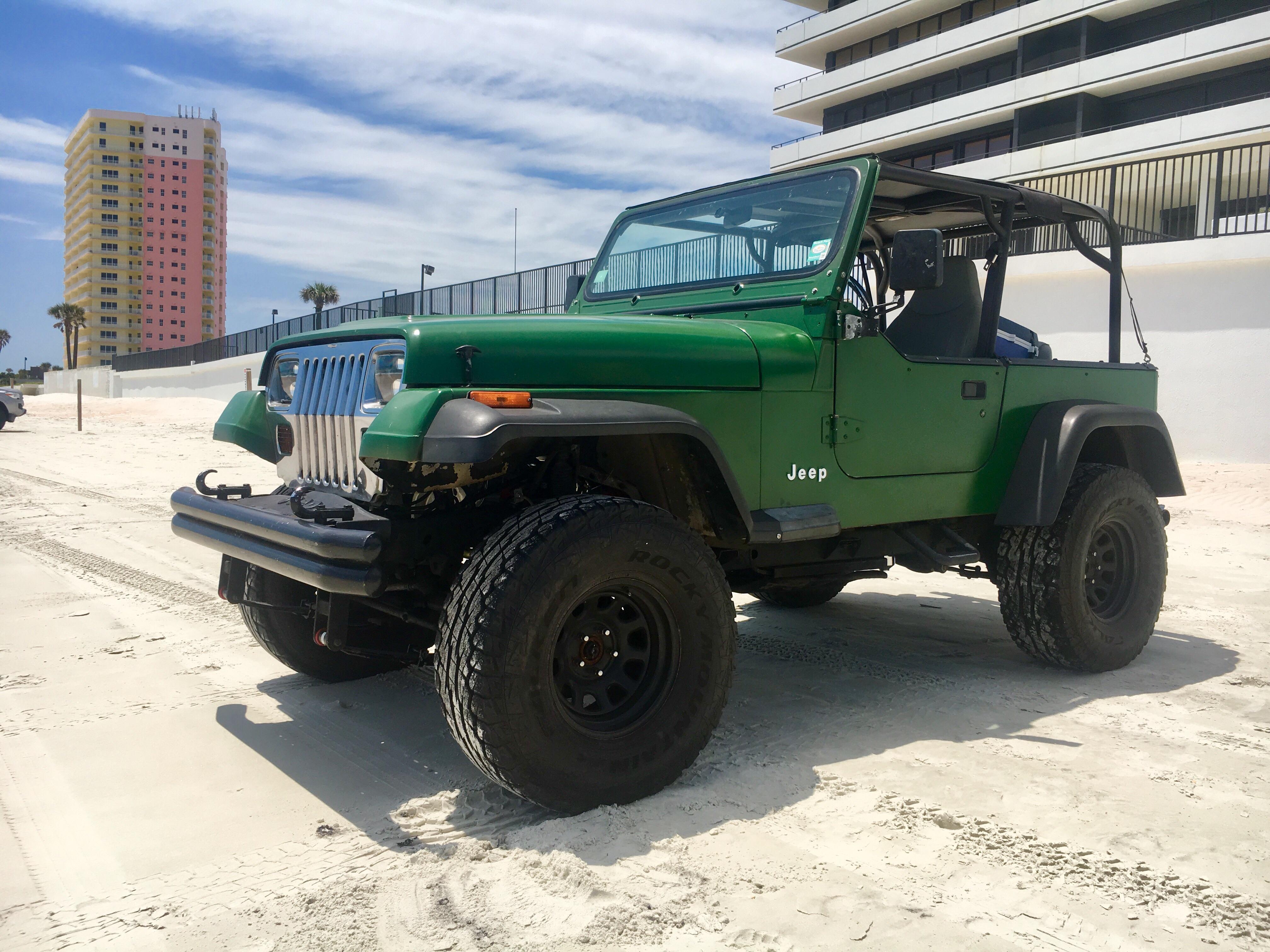 My 350 swapped YJ out for a beach day. Jeep
