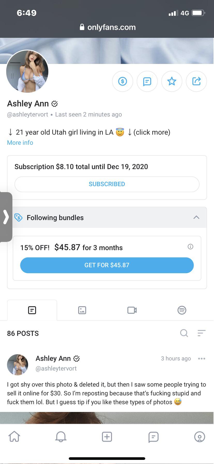 8.10 for her onlyfans just fyi!!!!! r/AshleyTervort