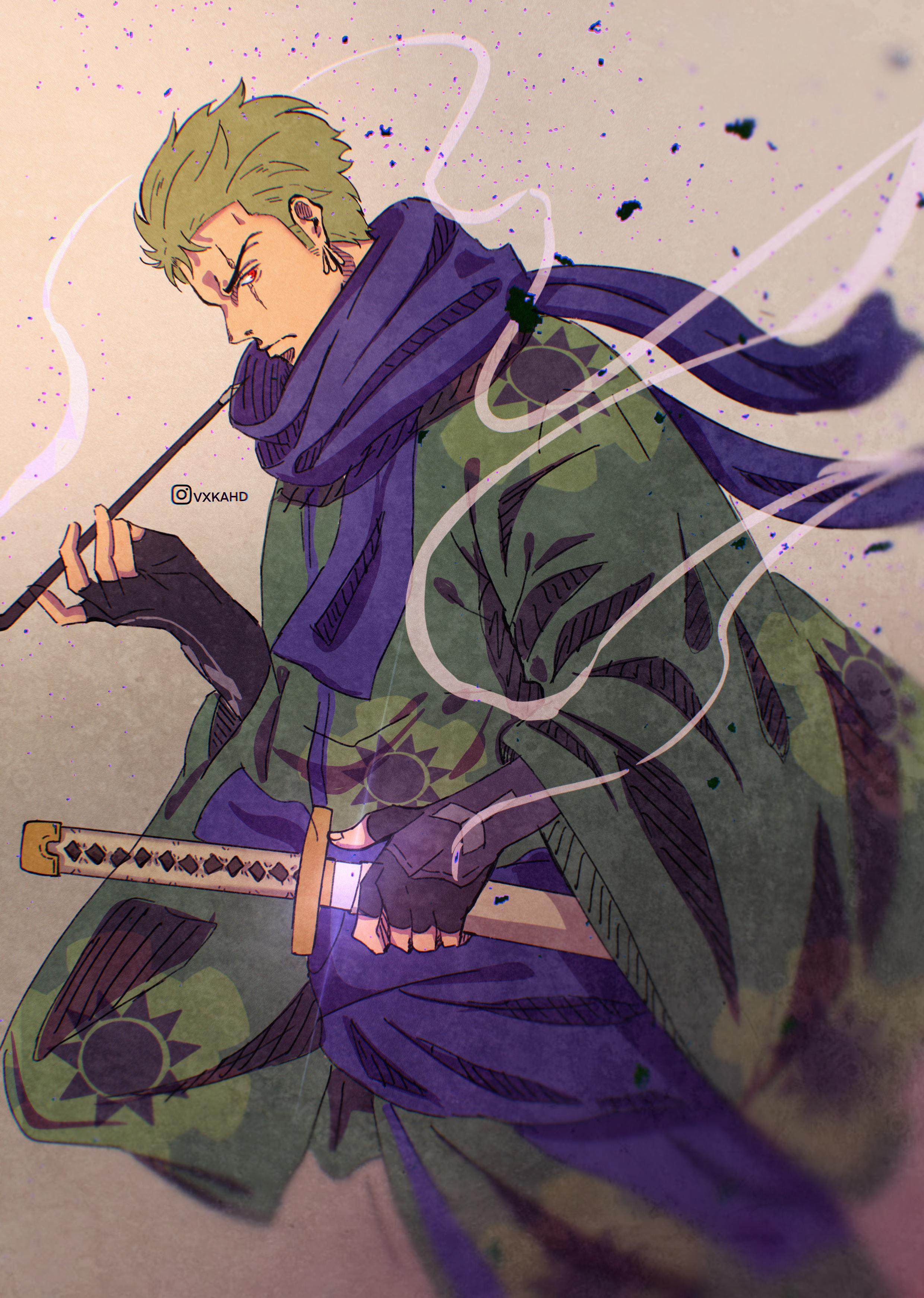 Zoro’s demon eyes opened, fanart by me r/OnePiece