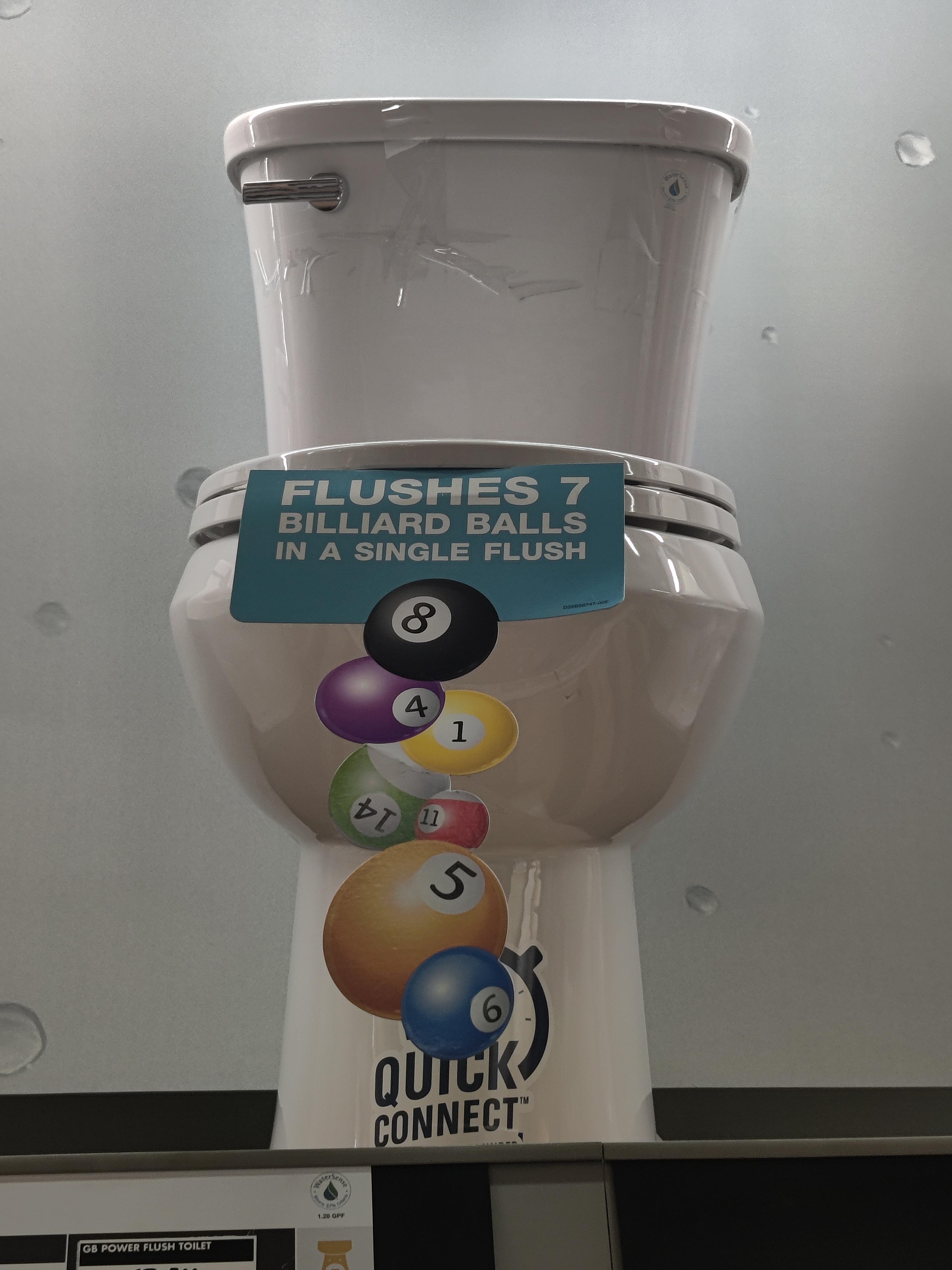 7 billiard balls in a single flush r/AbsoluteUnits