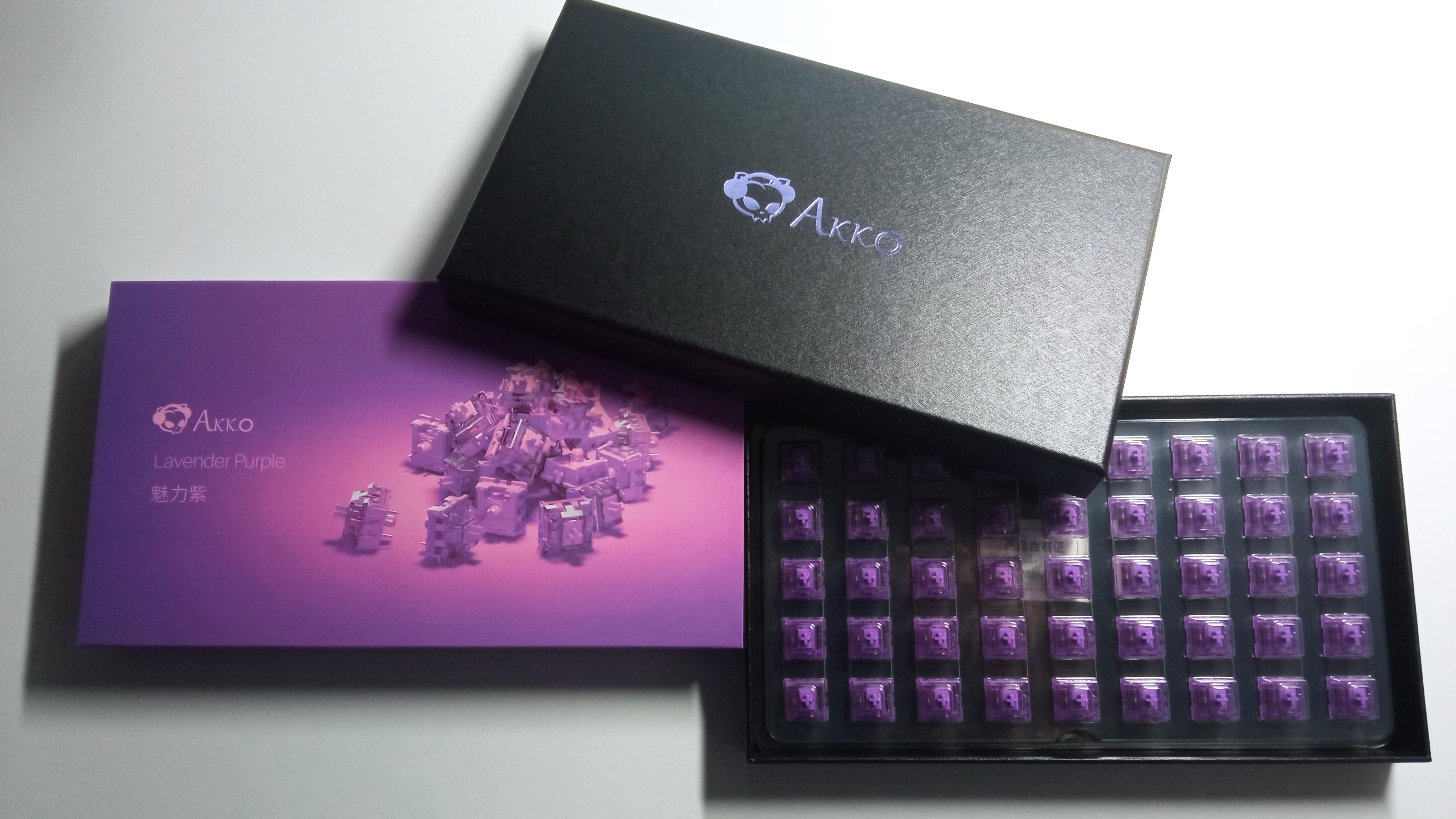 Great packaging great switches akko lavender purple r