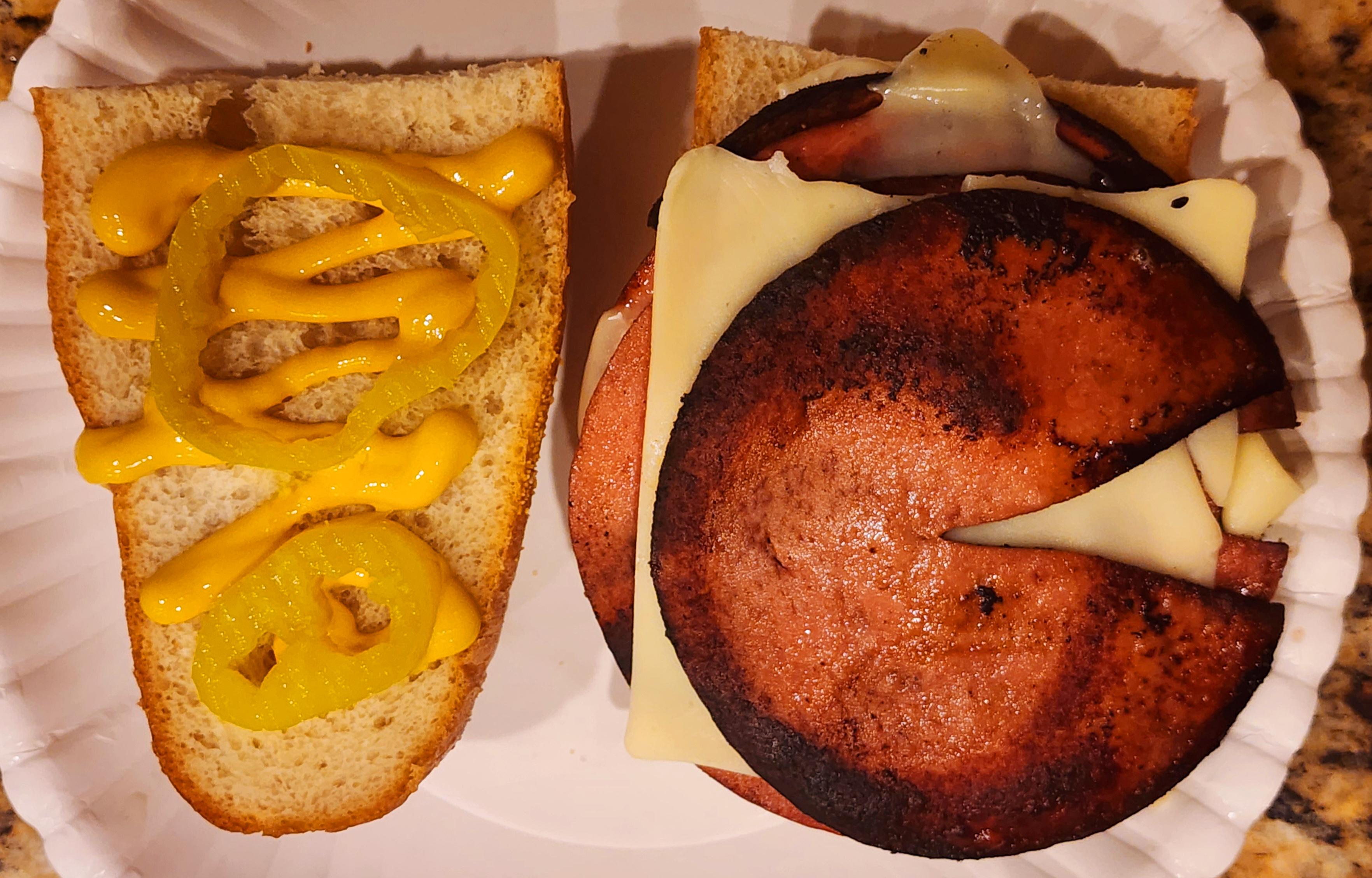 [Homemade] Fried Baloney Sangwich r/food