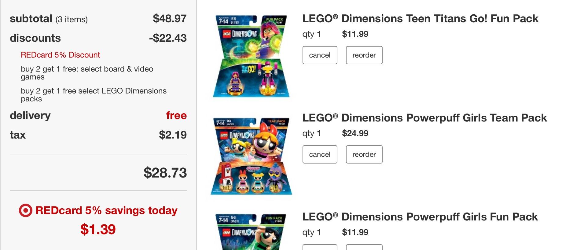 Major Discounts at Target right now! 2x B2G1 stacking r/Legodimensions