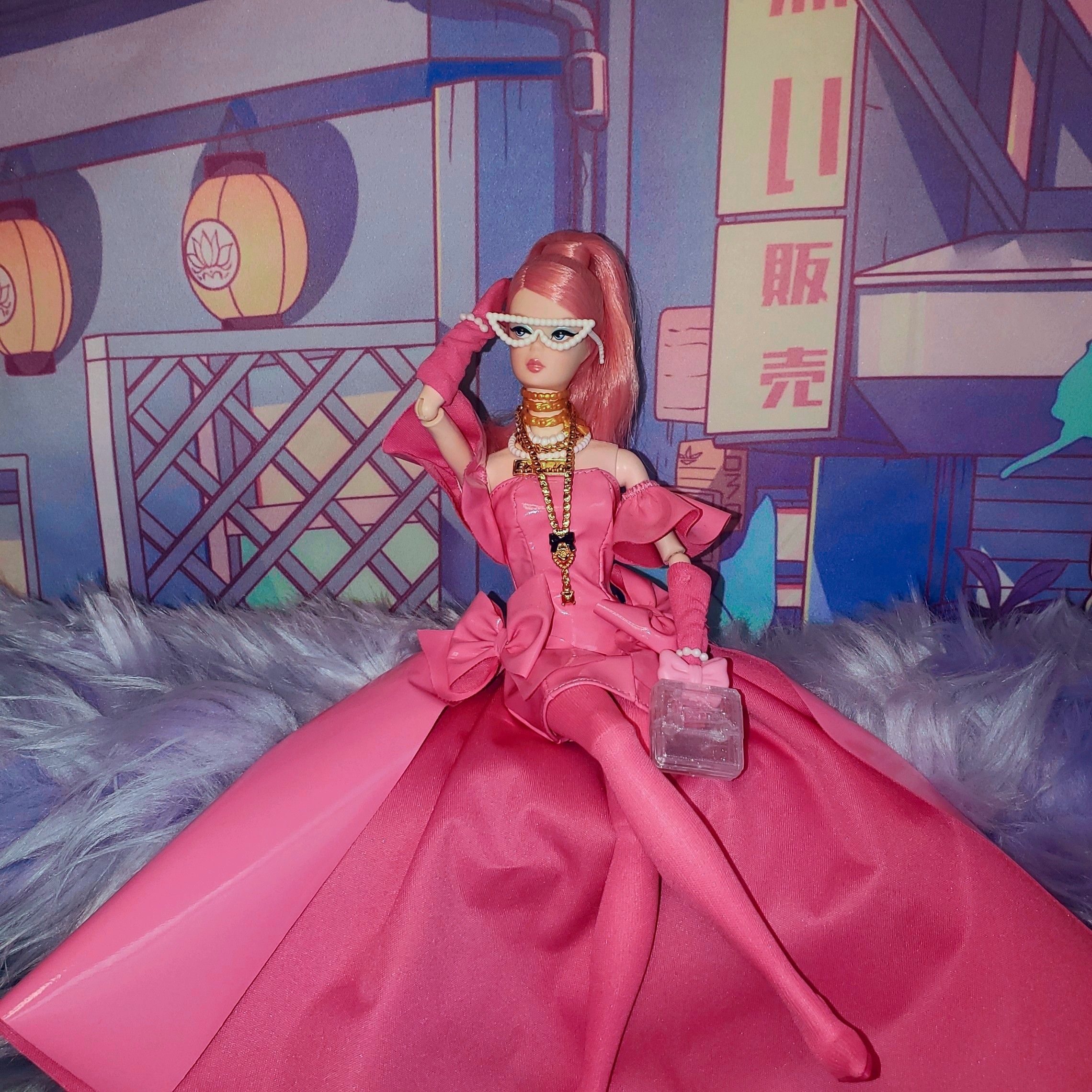 Mashed up my Proudly Pink Silkstone with Extra Fancy's dress