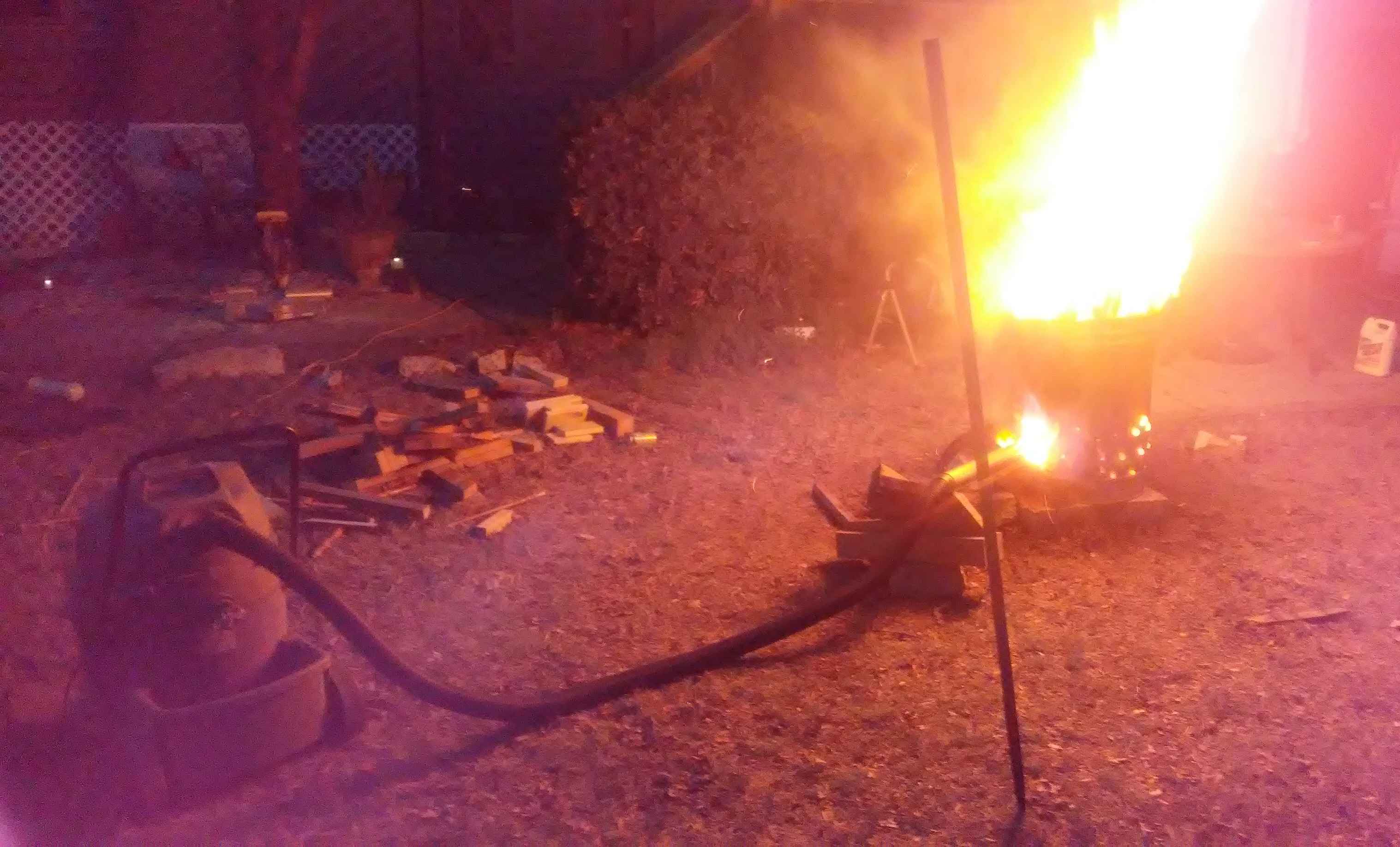 When your burn can fills up and you want it to burn faster so you make